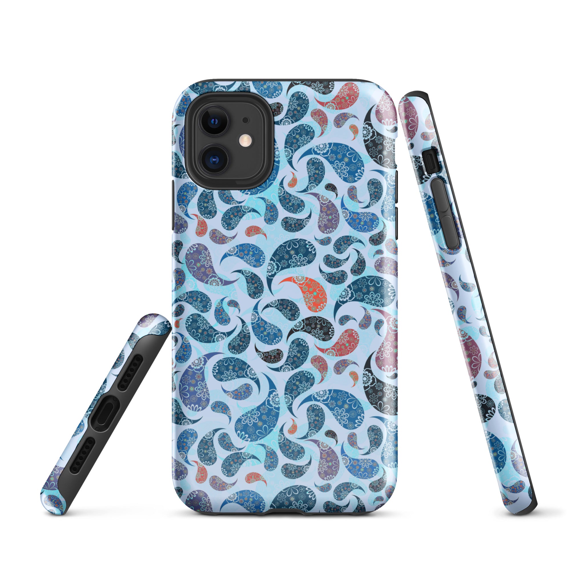 Tough Case for iPhone®- Paisley Blue