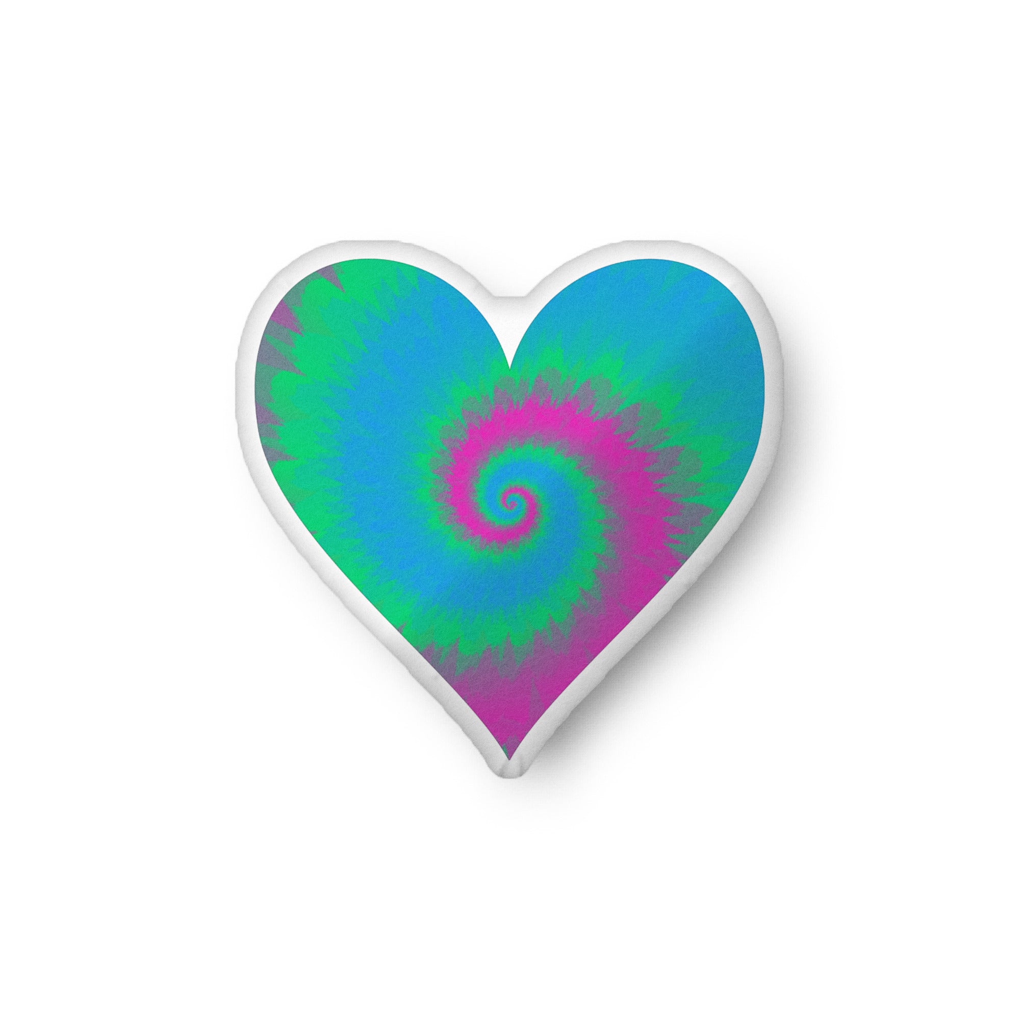 Custom-shaped pillow-Tie Dye Polysexual Heart