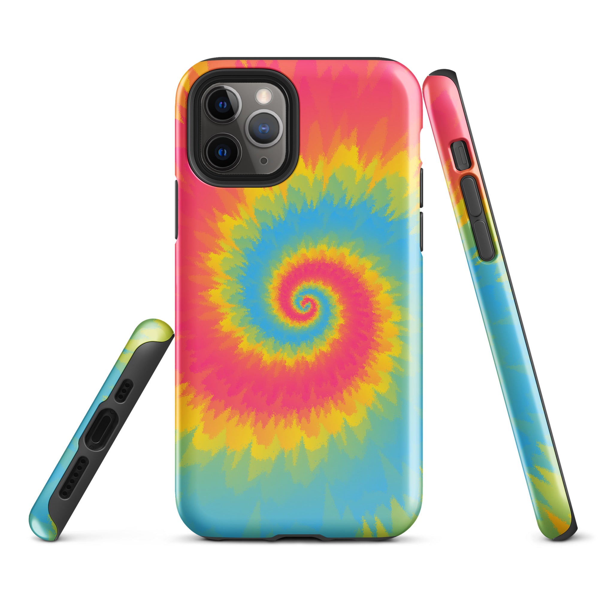 Tough Case for iPhone®-Tie Dye Spiral - Pansexual