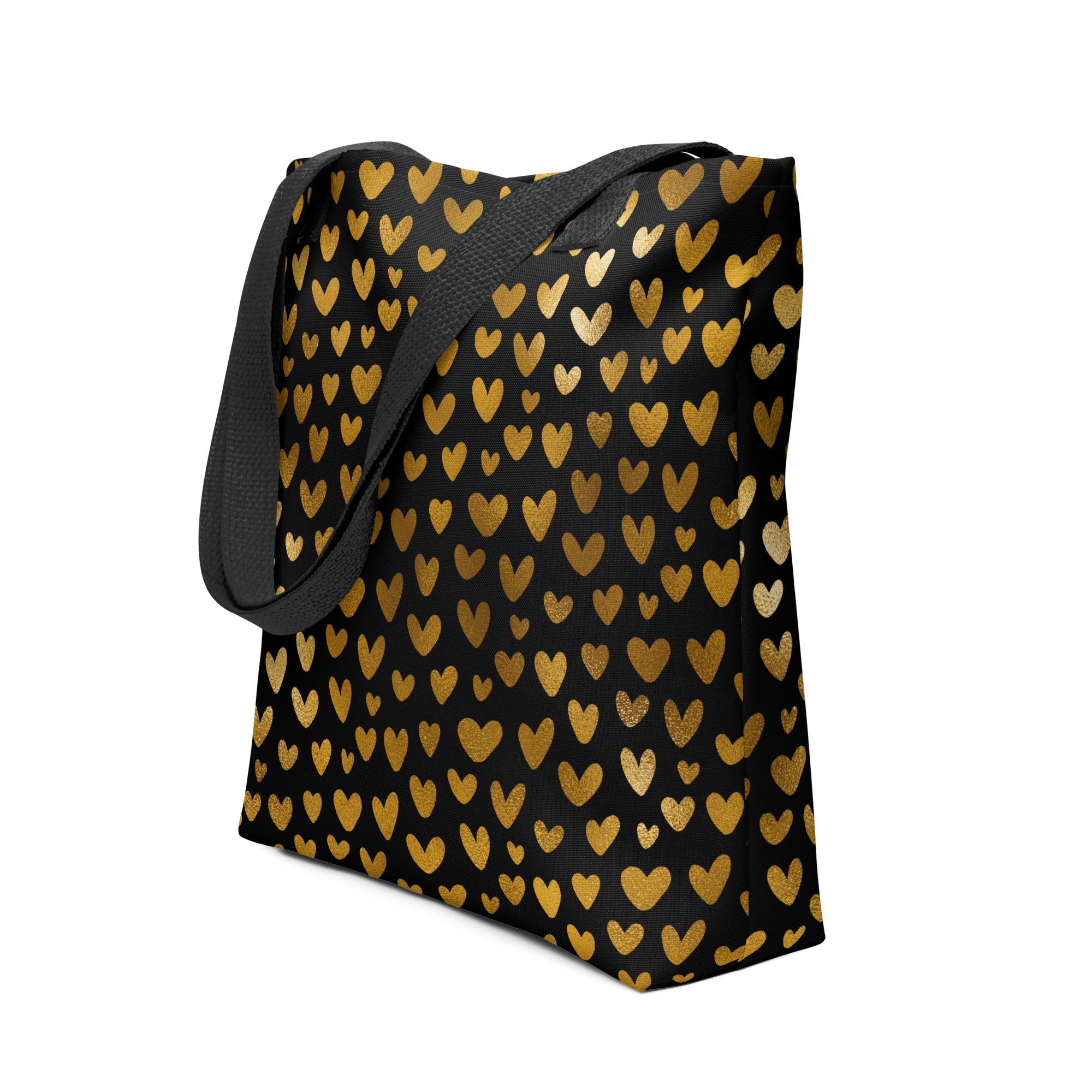 Tote bag- Hearts Black