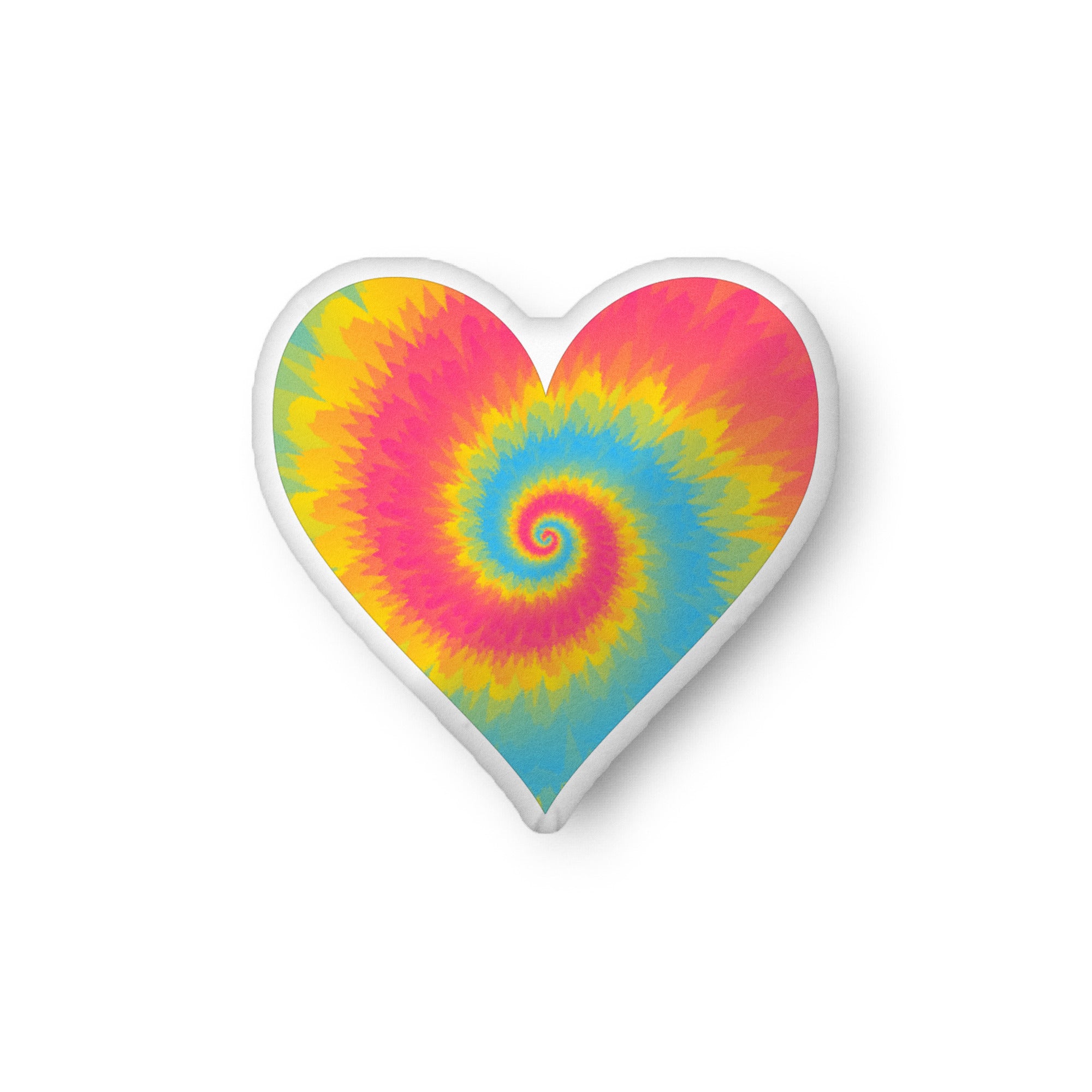 Custom-shaped pillow-Tie Dye Pansexual Heart