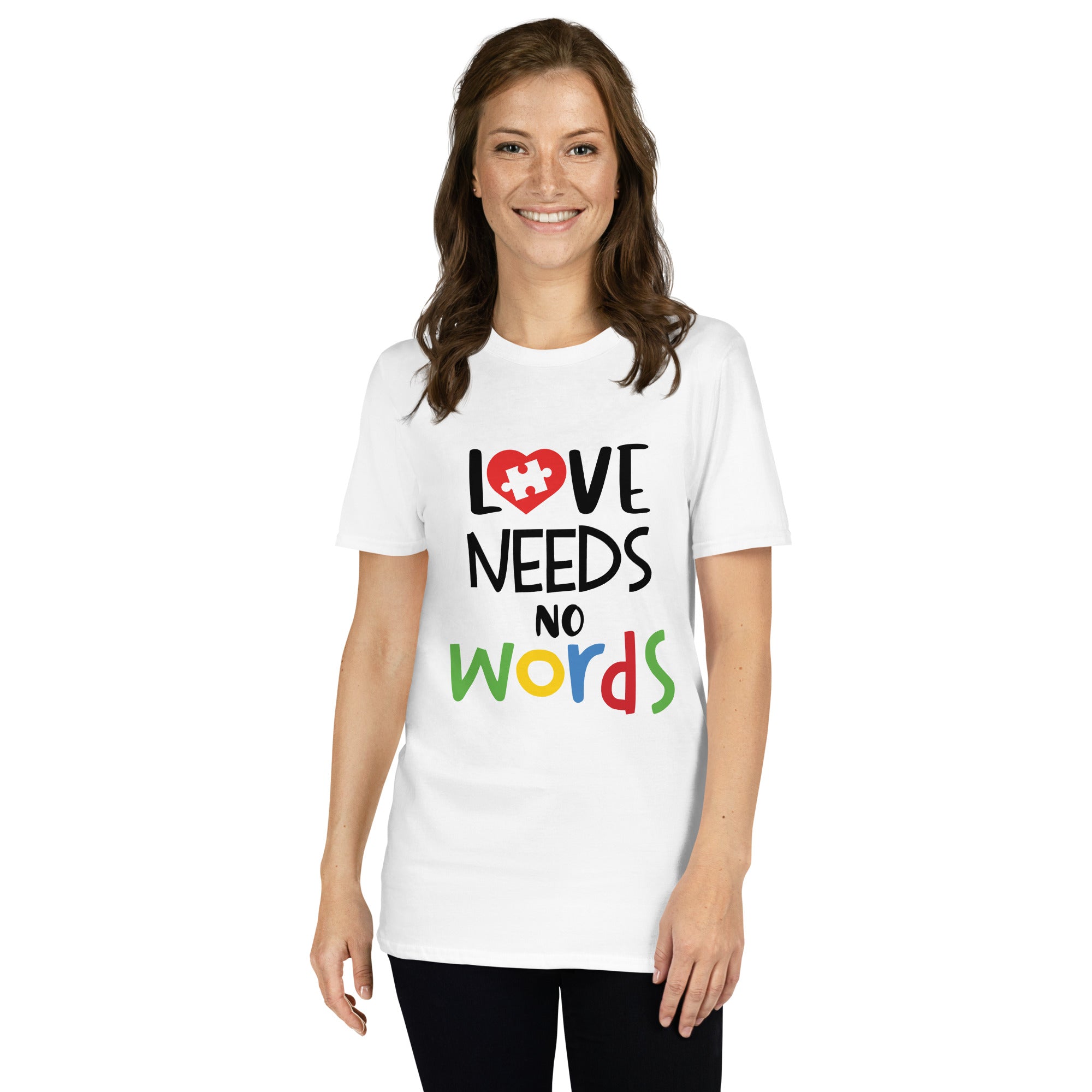Short-Sleeve Unisex T-Shirt- Love needs no words