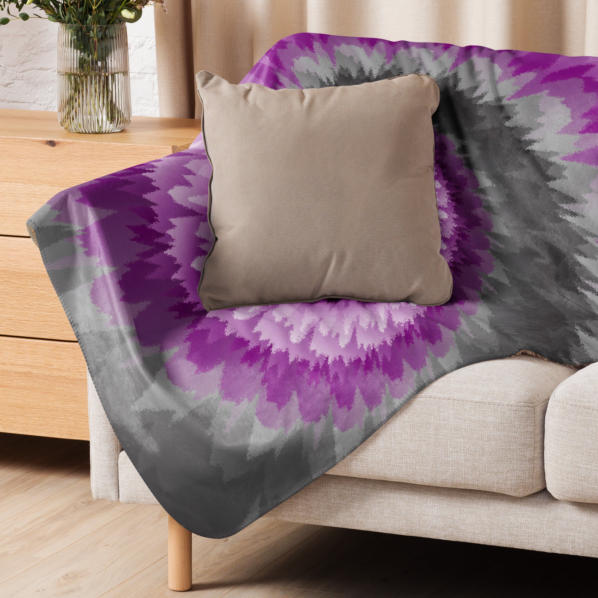 Sherpa blanket- Tie Dye Spiral-Demisexual