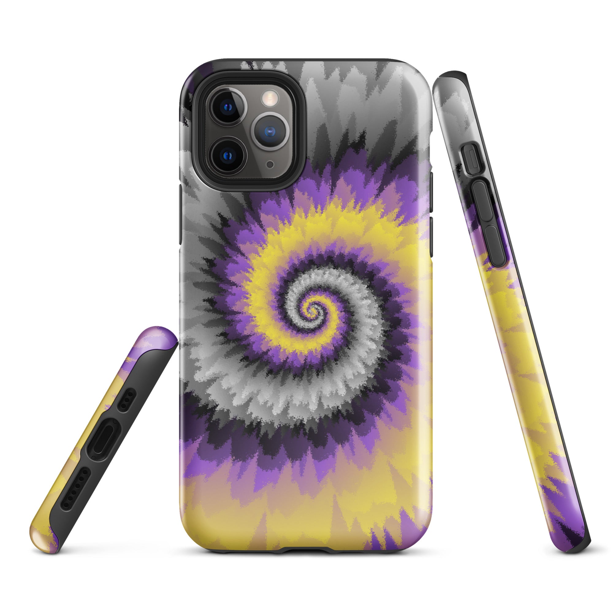 Tough Case for iPhone®-Tie Dye Spiral - Nonbinary