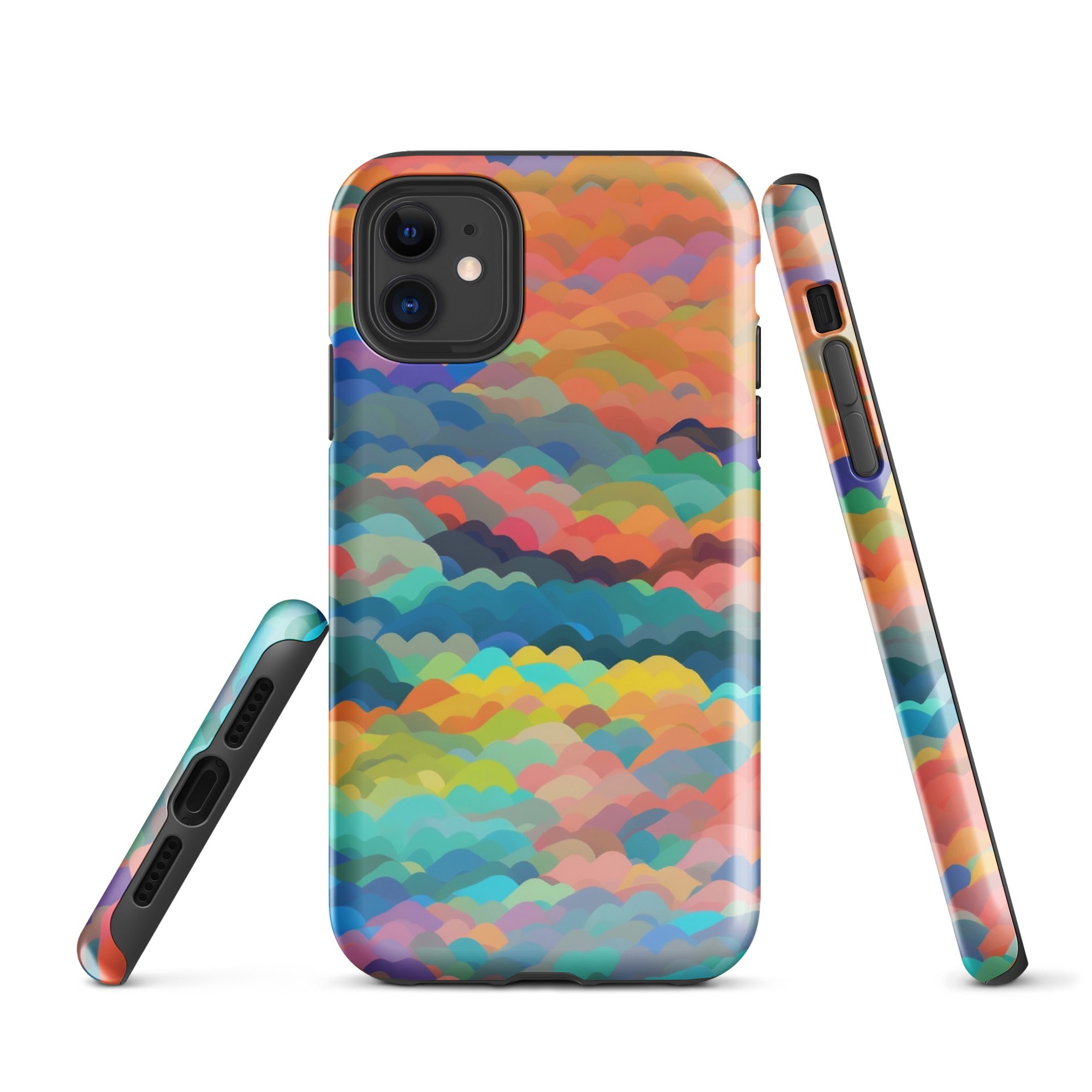 Tough Case for iPhone®- Rainbow Cloud Pattern I