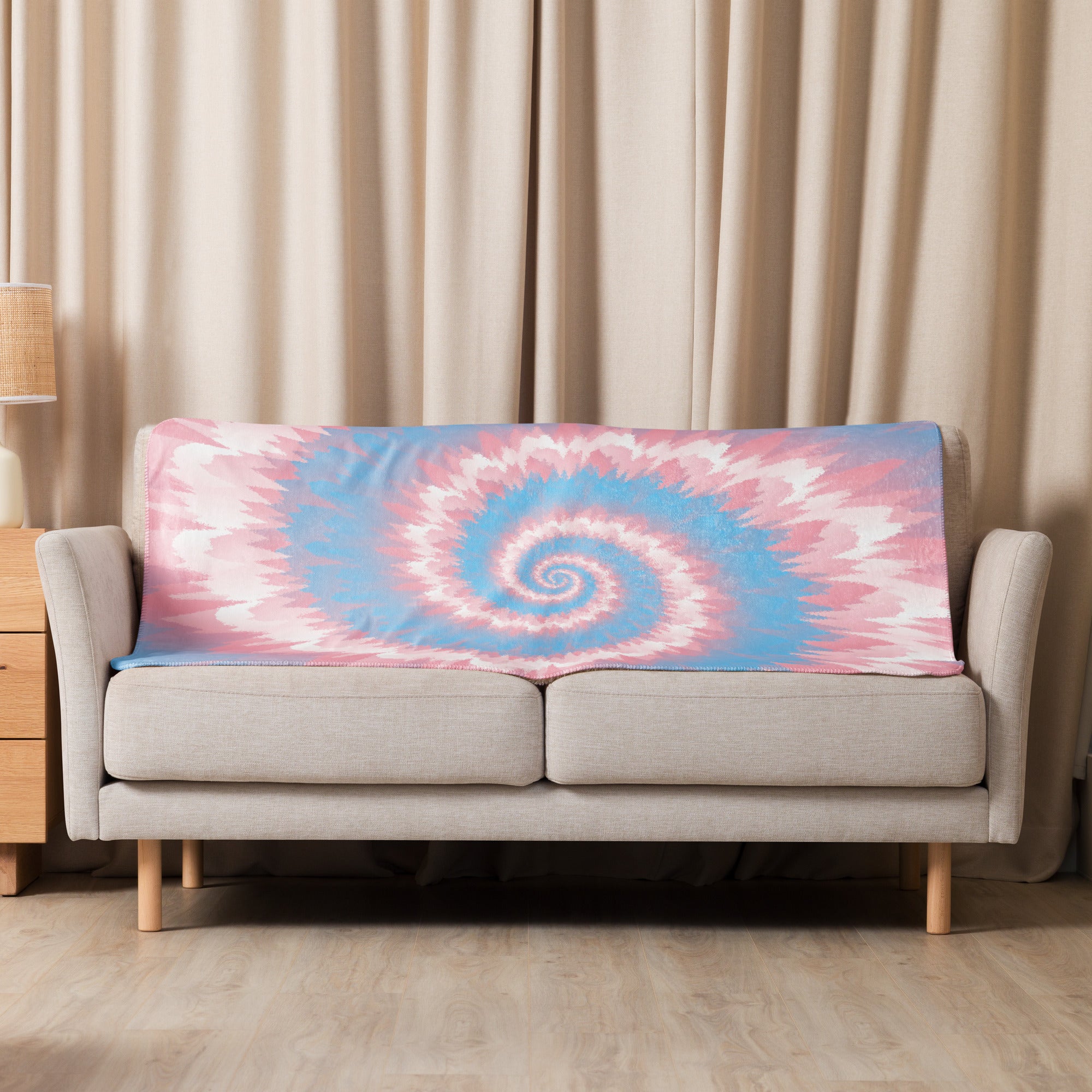 Sherpa blanket- Tie Dye Spiral-Transgender