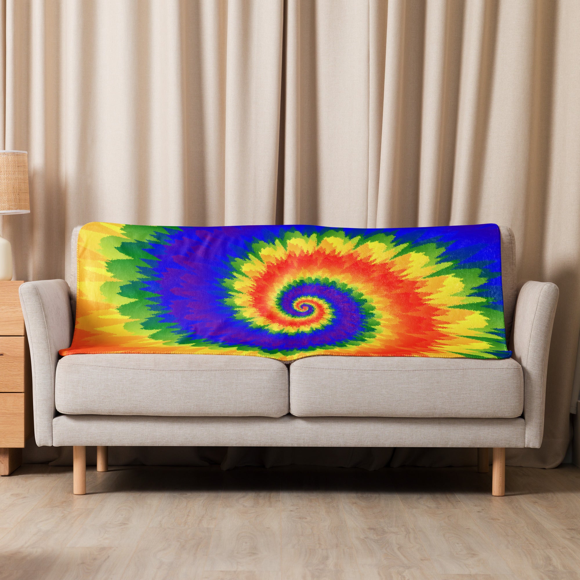 Sherpa blanket- Tie Dye Spiral-LGBTQ