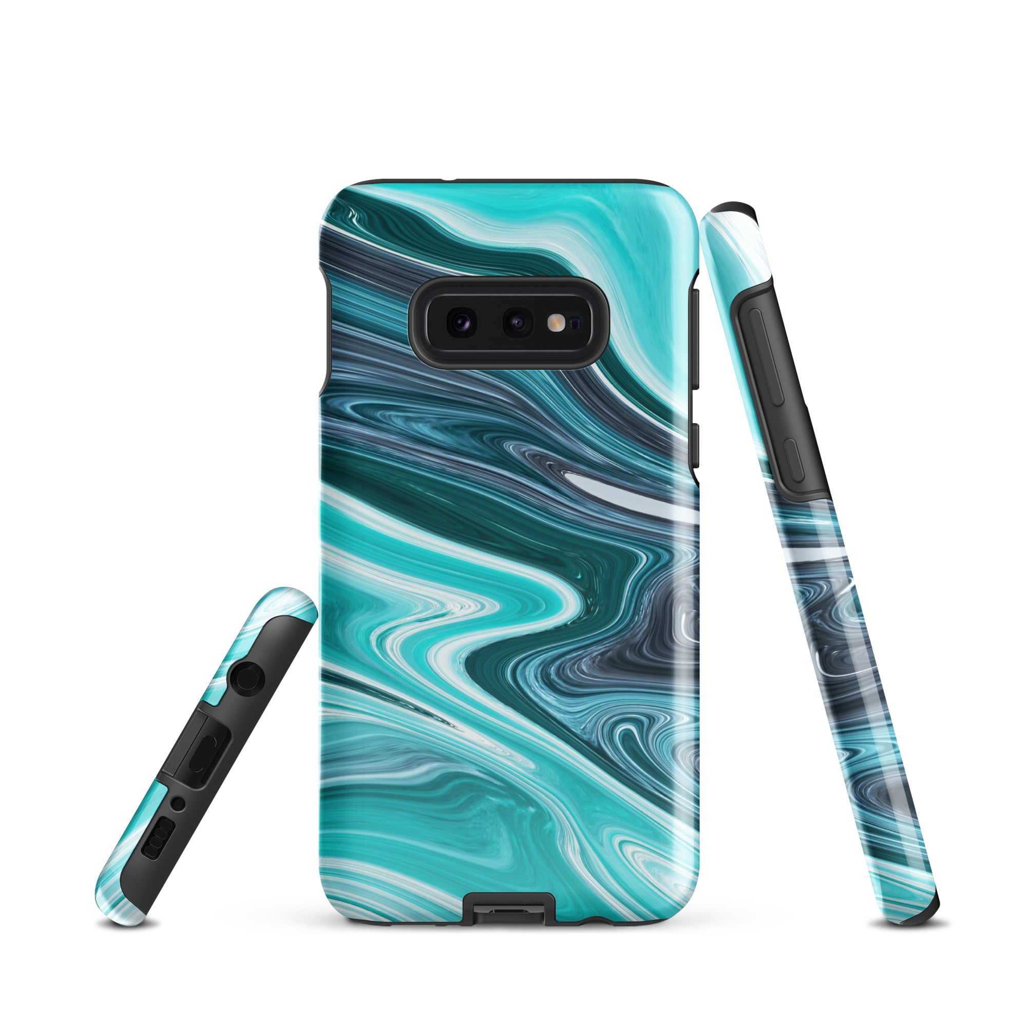 Tough case for Samsung®- Marble Cyan
