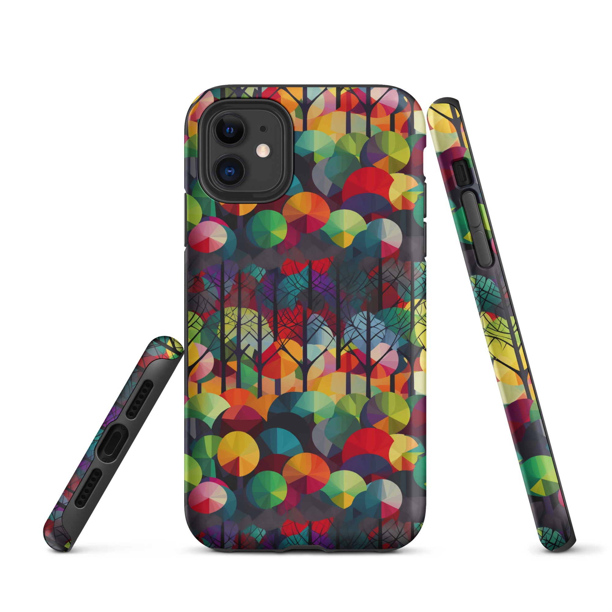 Tough Case for iPhone®- Rainbow Forest Pattern III