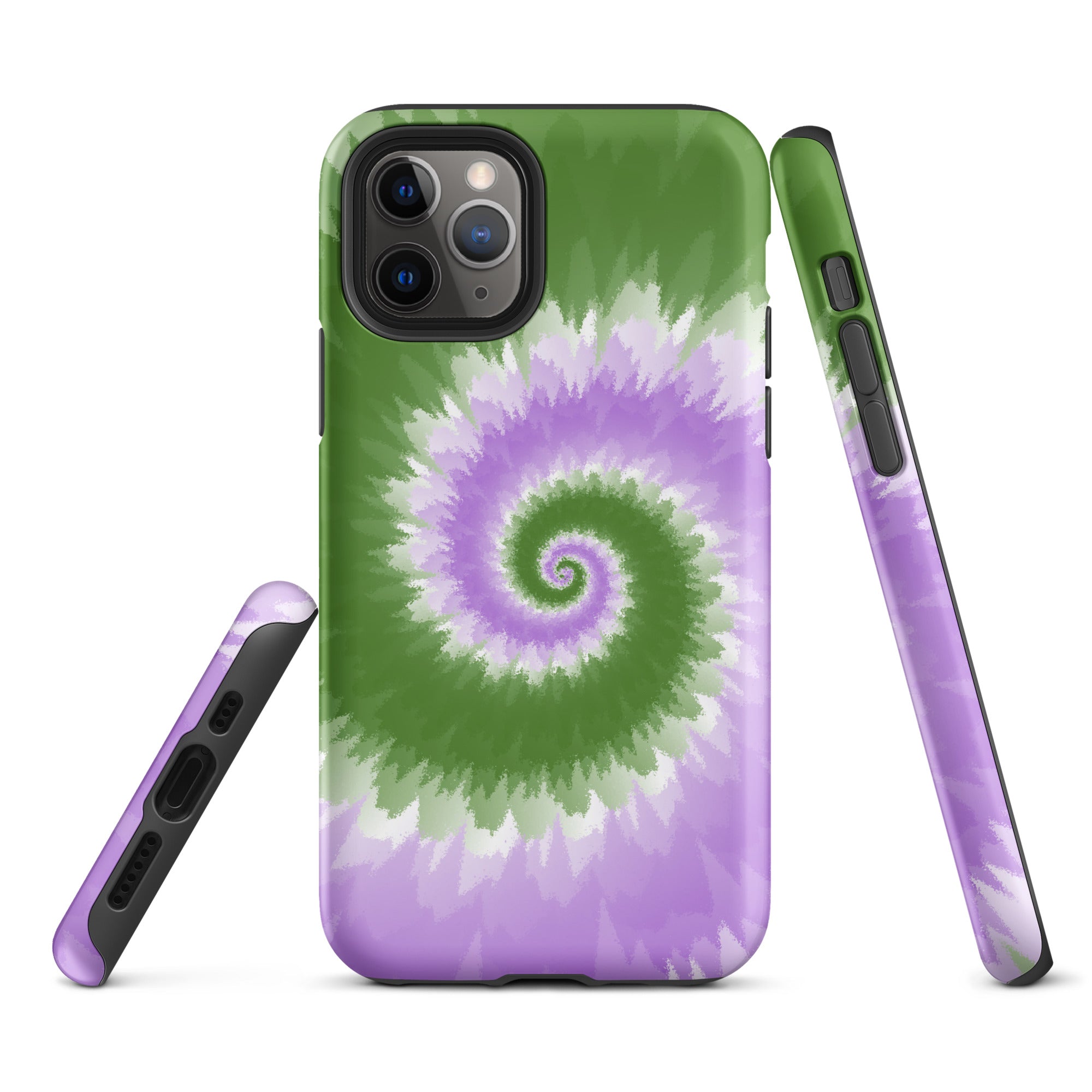 Tough Case for iPhone®-Tie Dye Spiral - Genderqueer