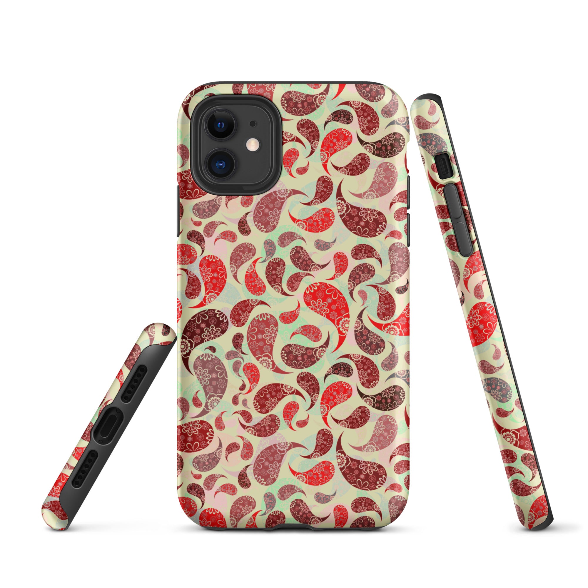 Tough Case for iPhone®- Paisley Red