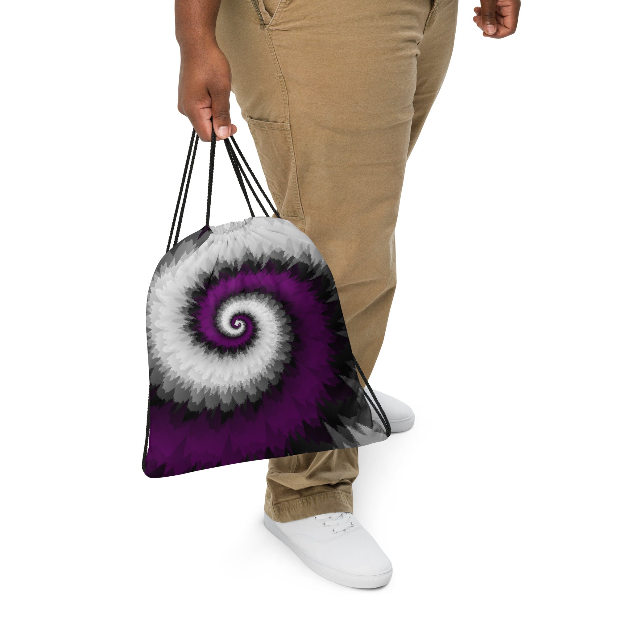 Drawstring Bag-Tie Dye Spiral-Asexual