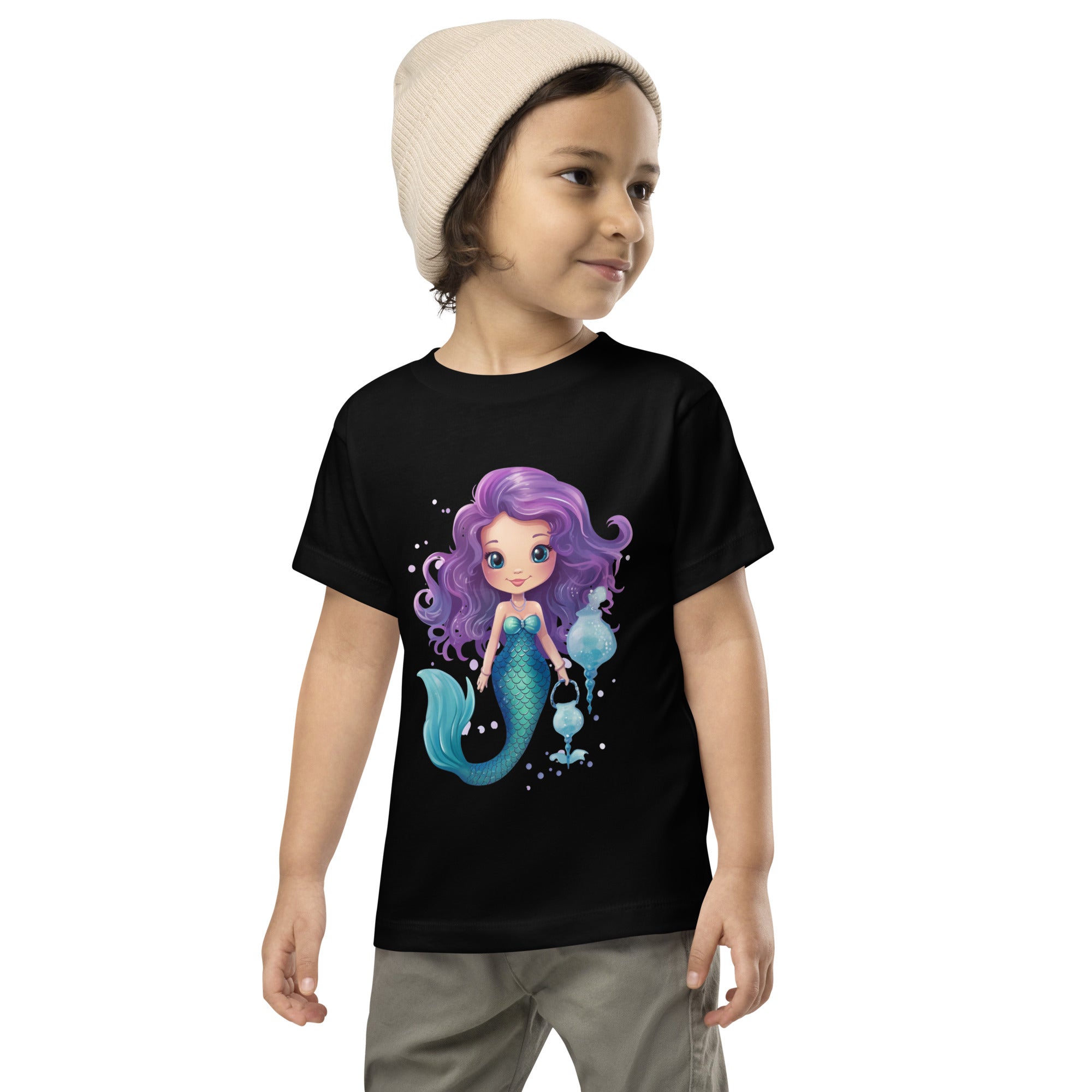 Toddler Short Sleeve Tee- Cute Mermaid