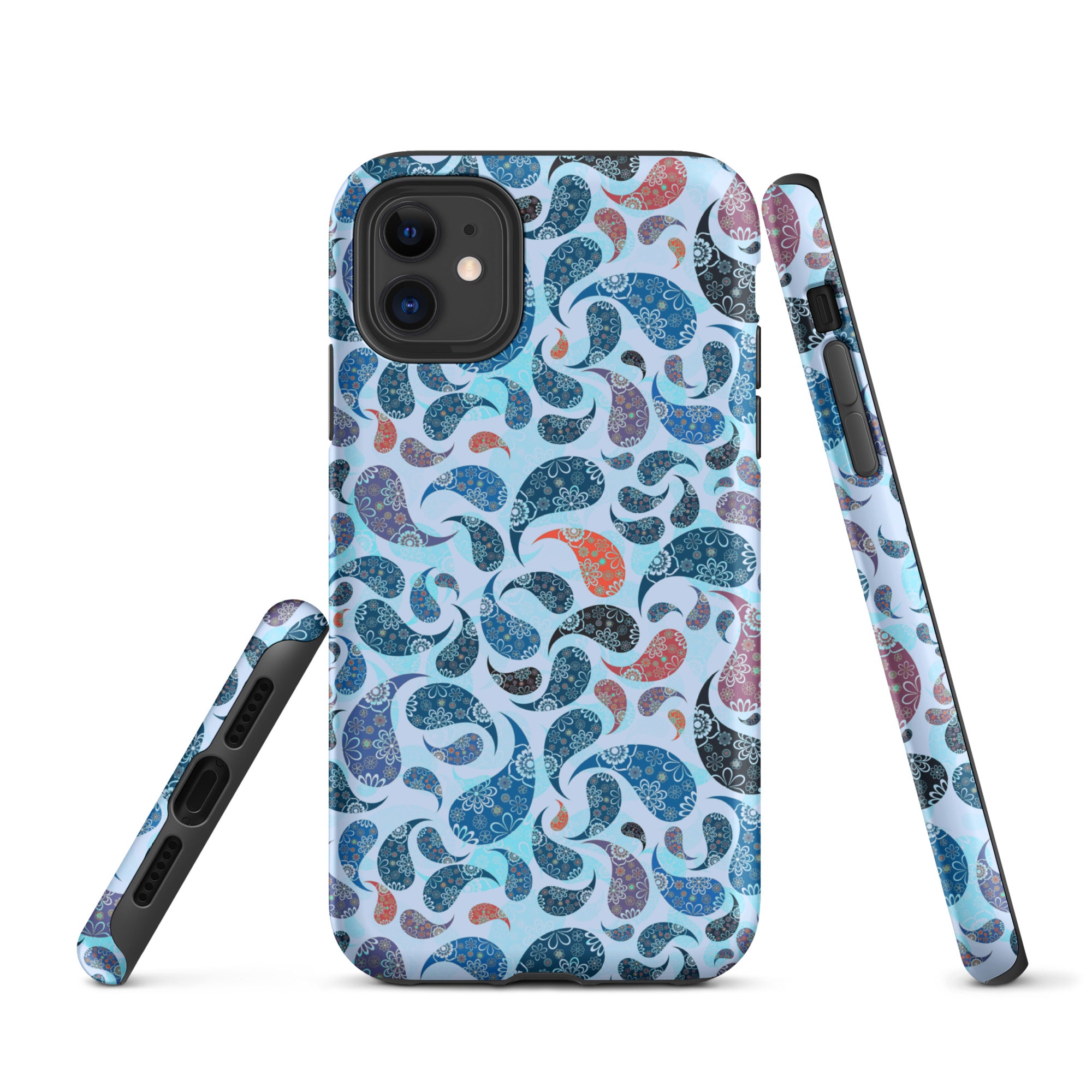 Tough Case for iPhone®- Paisley Blue