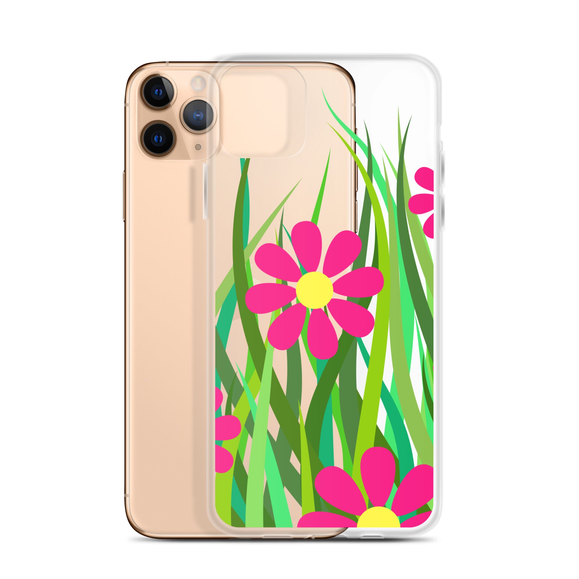 Clear Case for iPhone®- Floral Hedge Design I
