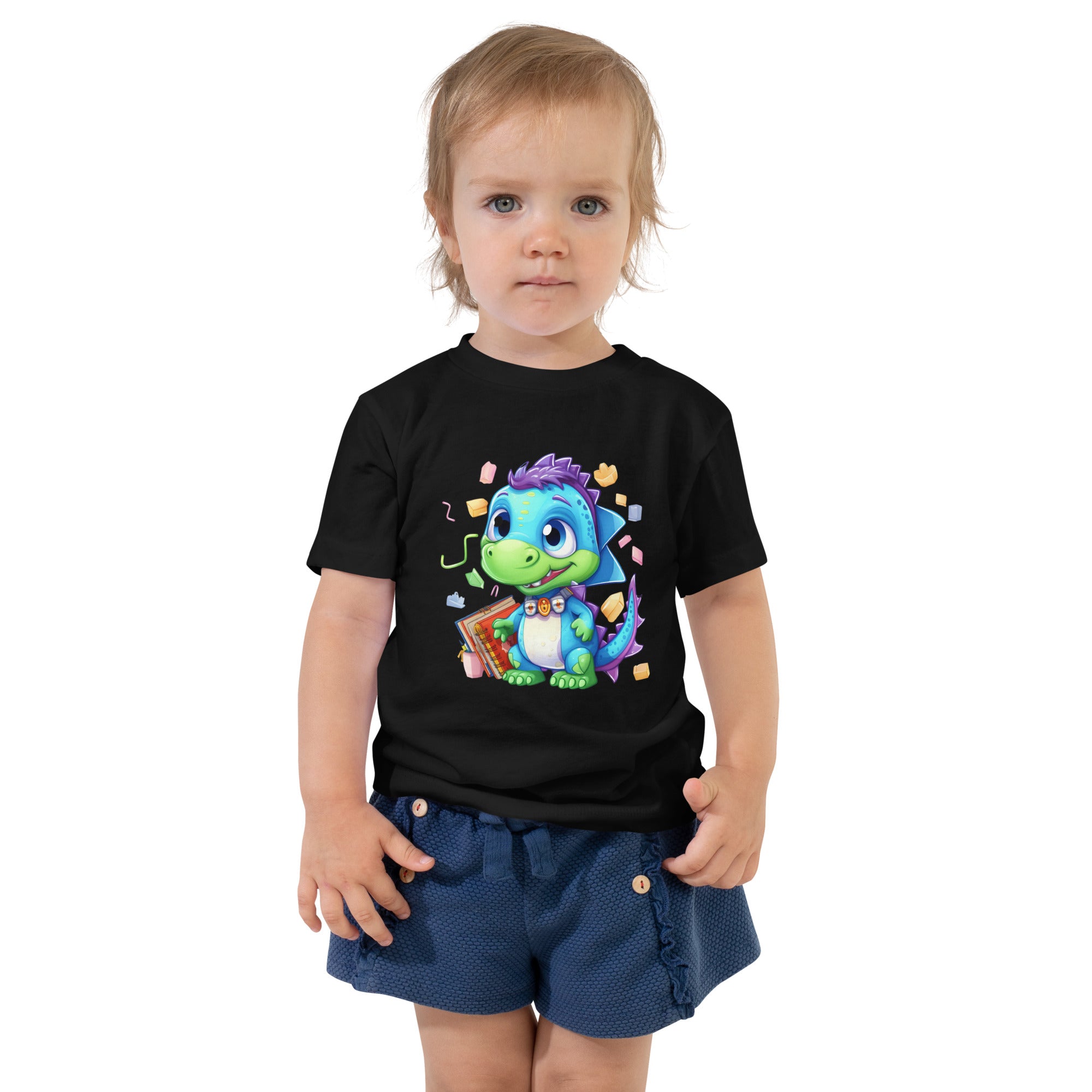 Toddler Short Sleeve Tee- Cute Dinosaur