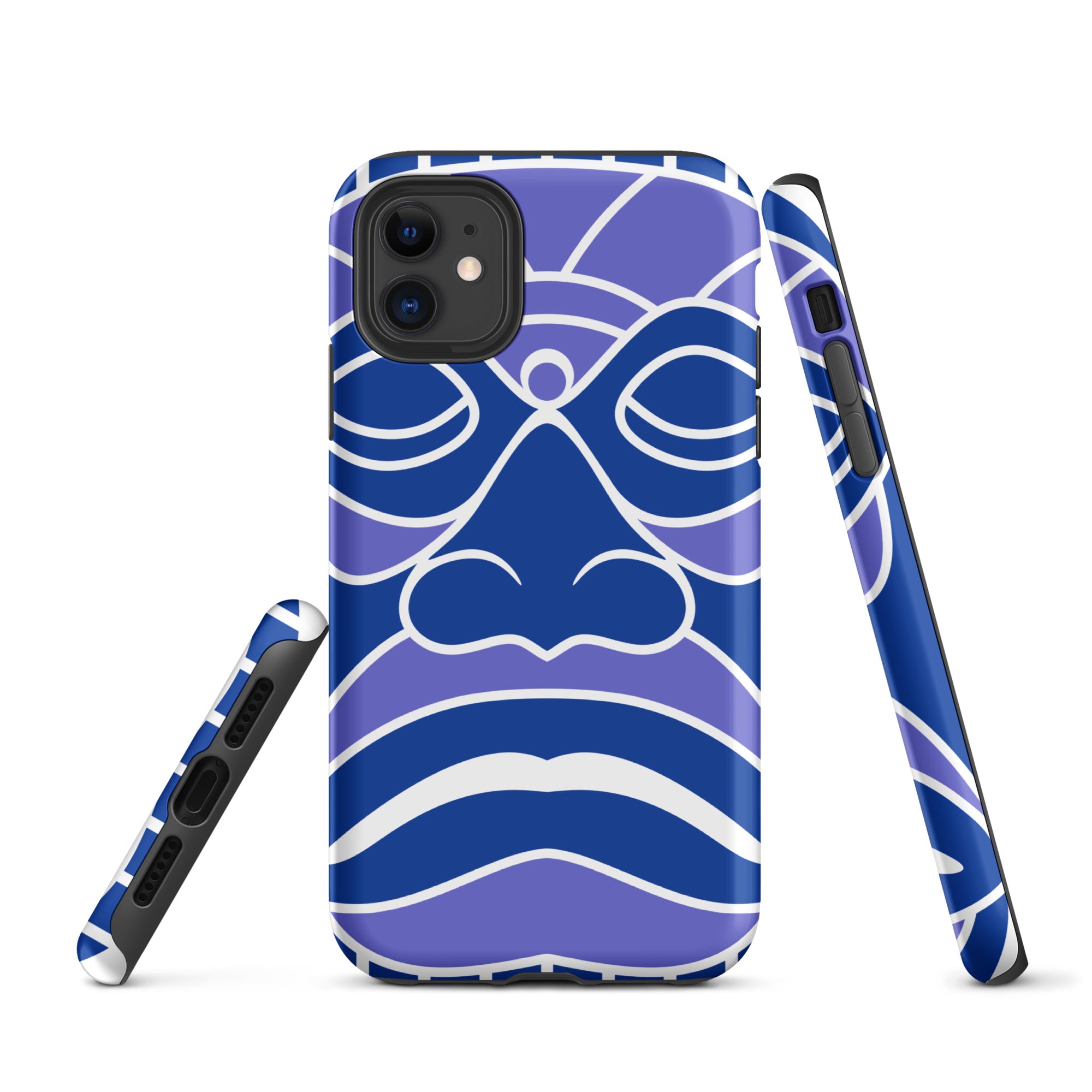 Tough Case for iPhone®- Totem Mask Blue