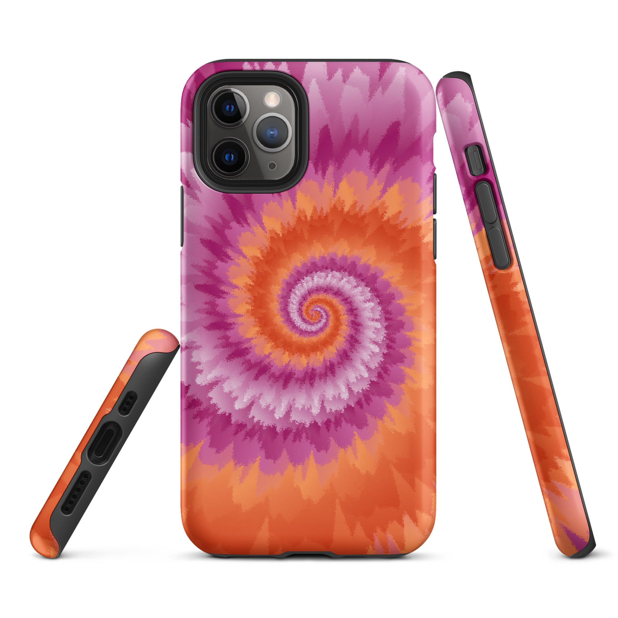 Tough Case for iPhone®-Tie Dye Spiral - Lesbian
