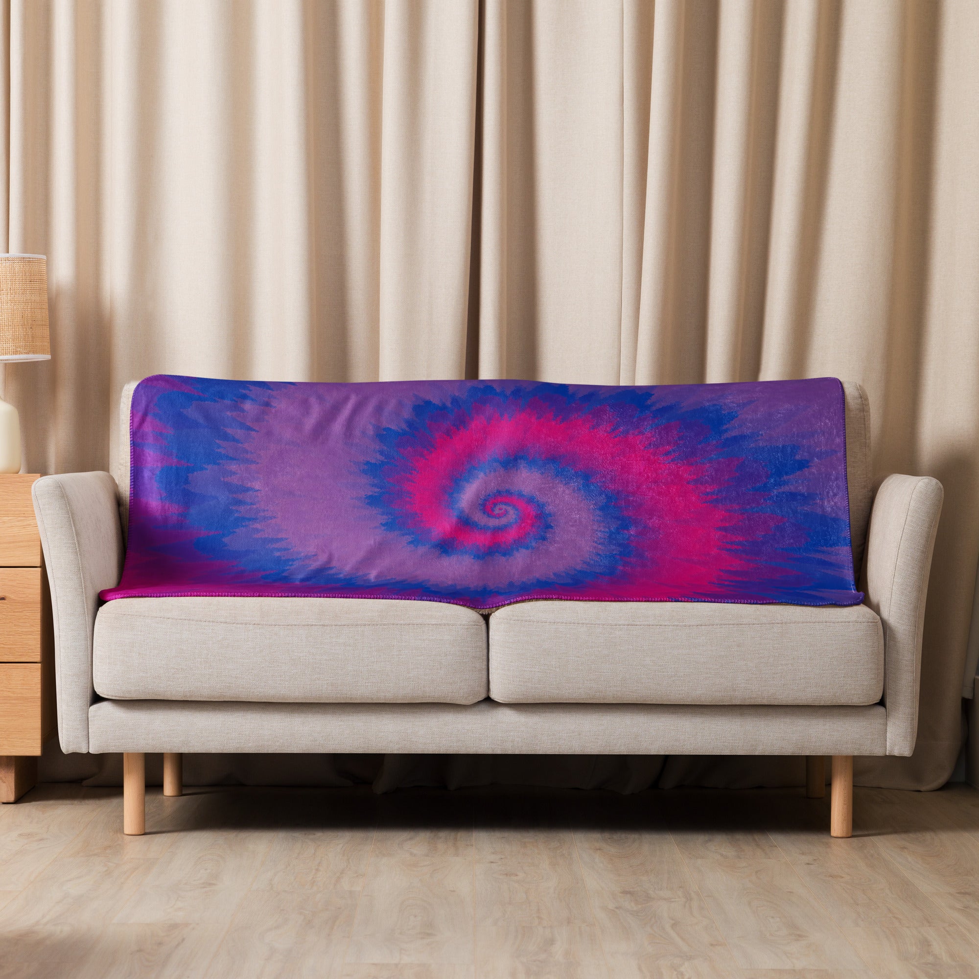 Sherpa blanket- Tie Dye Spiral-Bisexual
