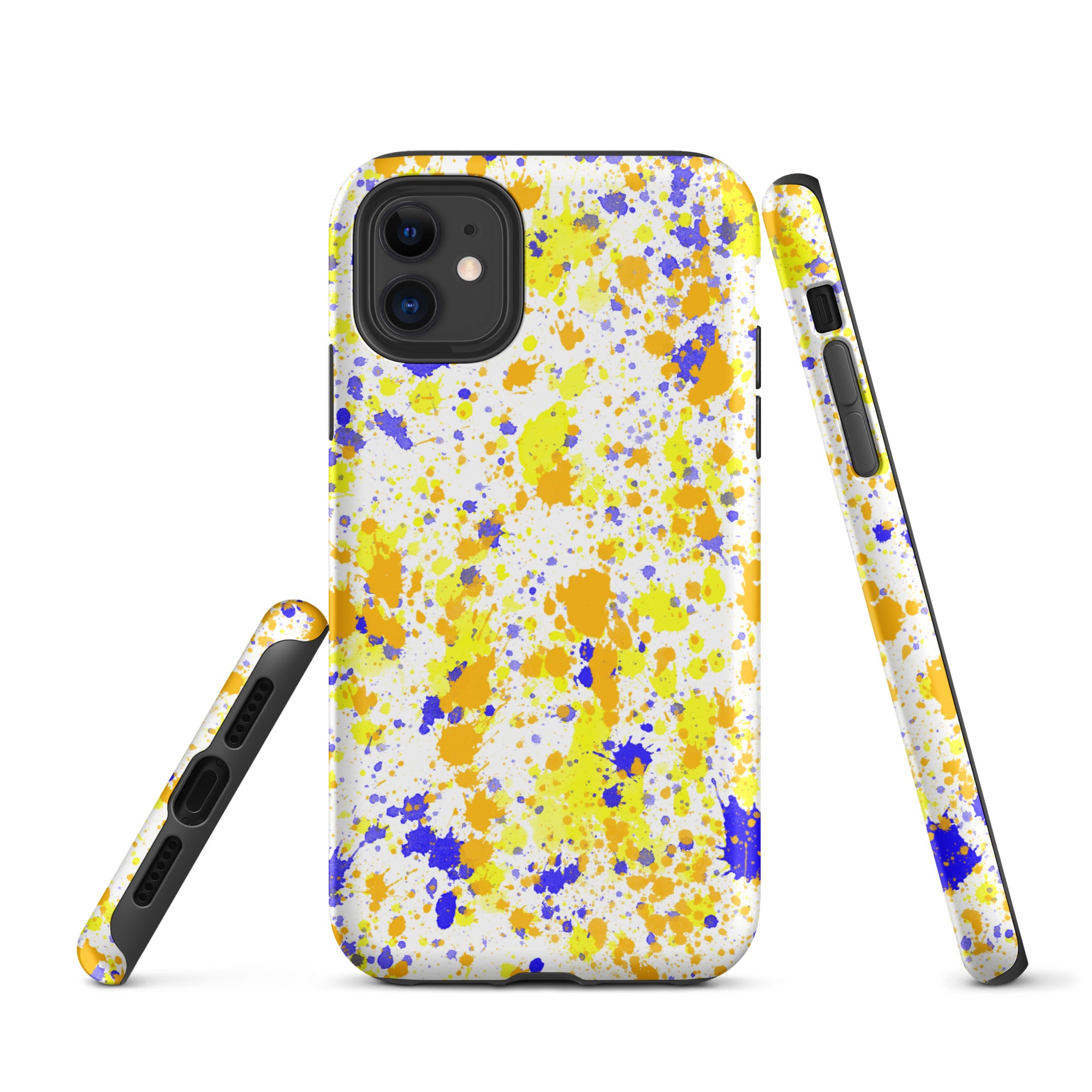 Tough Case for iPhone®- Paint Splatter Yellow