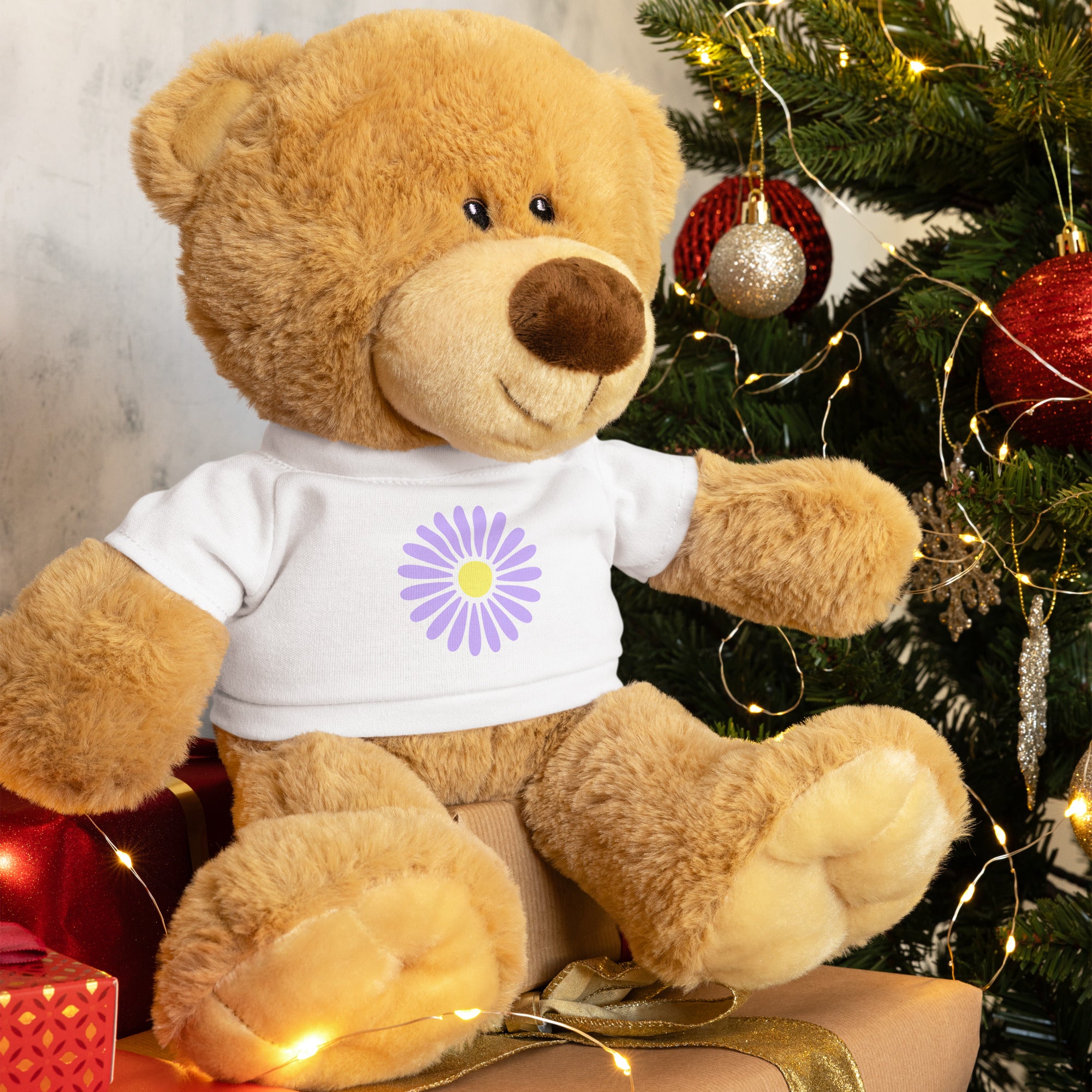 Teddy bear with a t-shirt- Daisy Flower IX