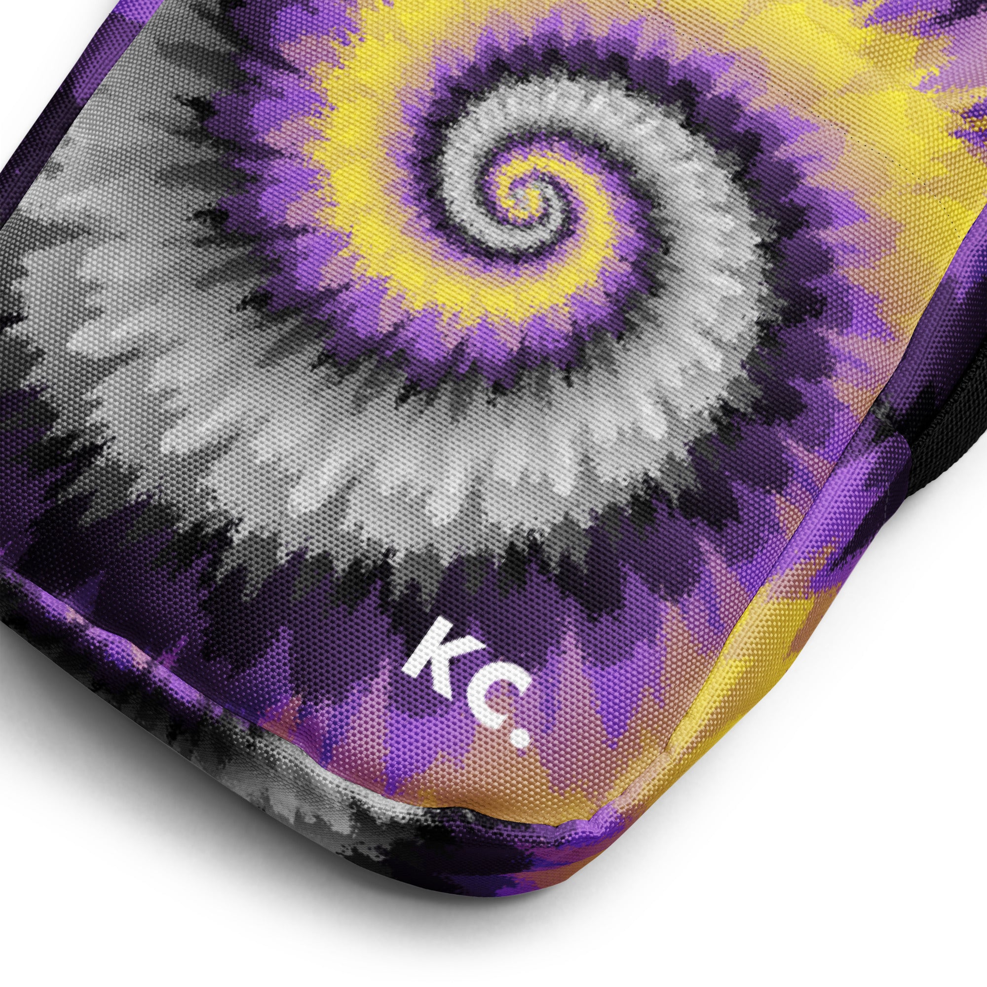 Utility crossbody bag-Tie Dye Spiral - Nonbinary