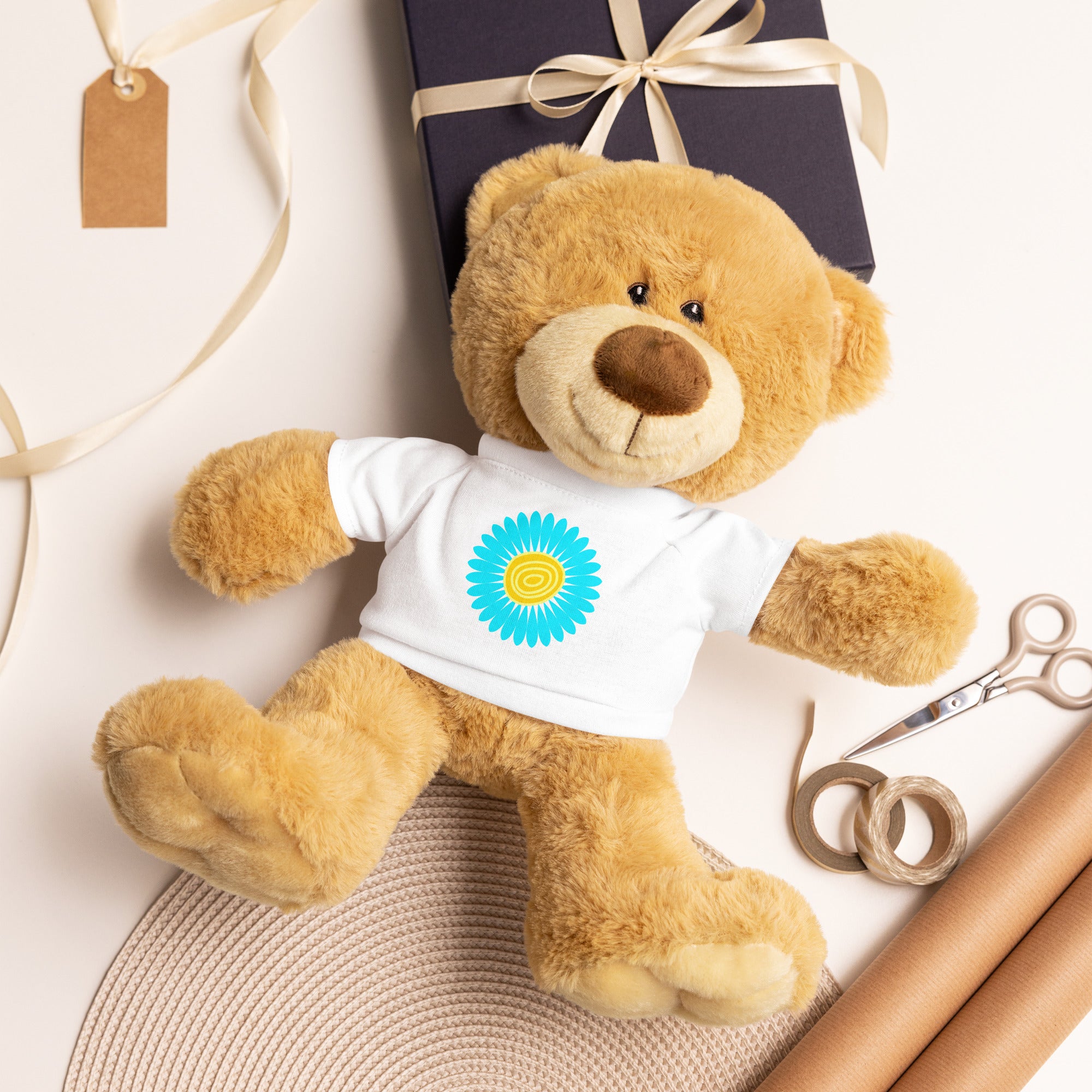 Teddy bear with a t-shirt-Daisy Flower VI