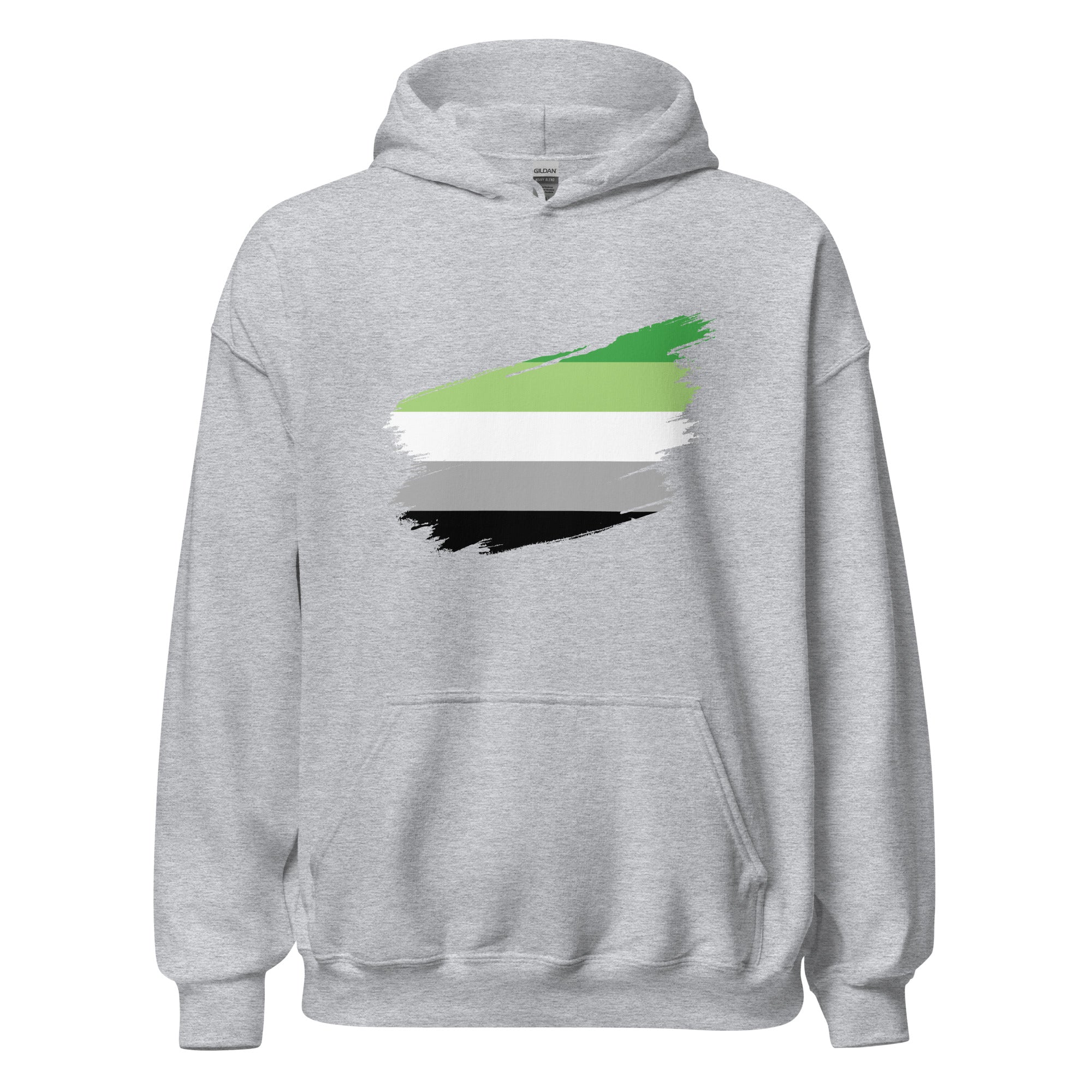 Unisex Hoodie-Aromantic Grunge Flag