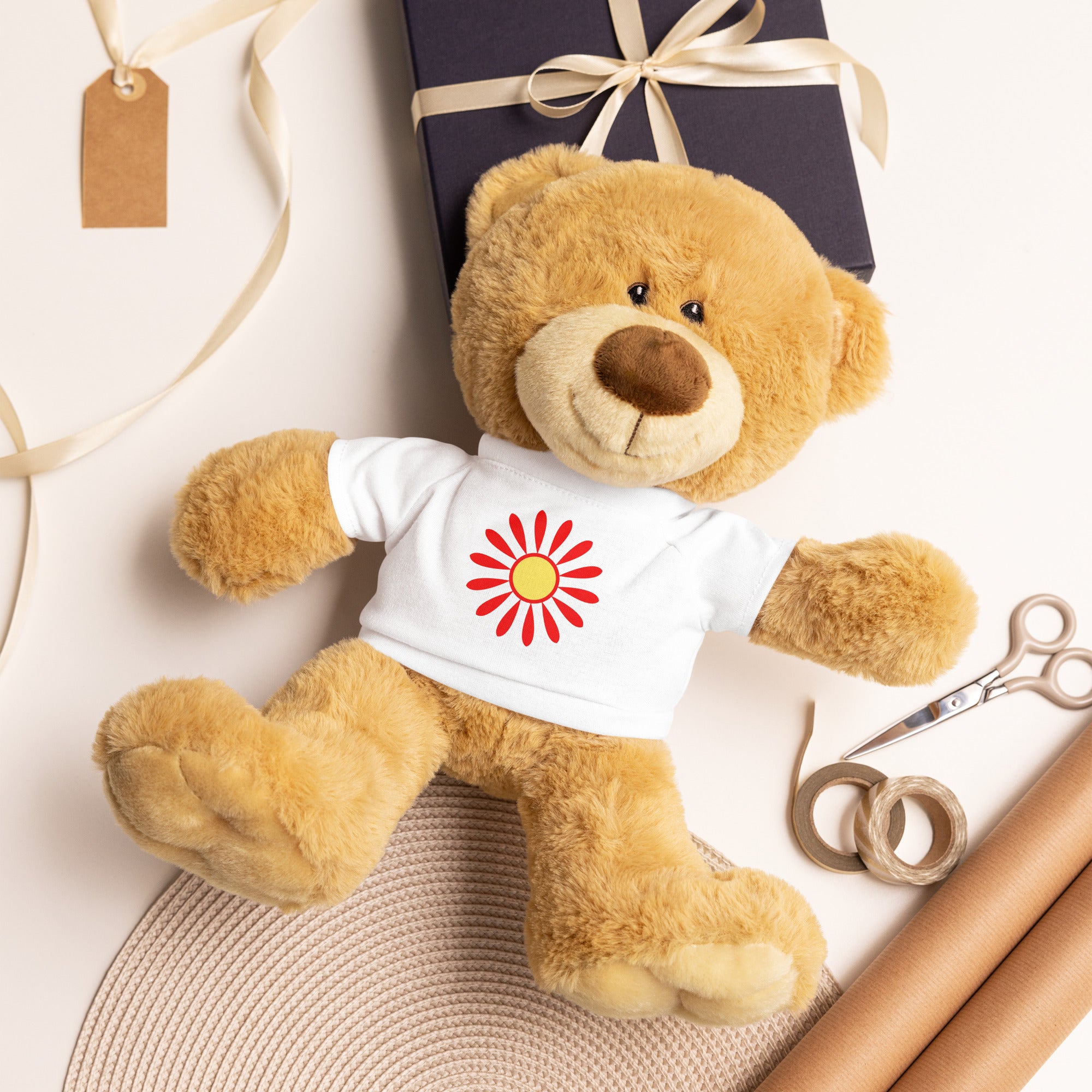 Teddy bear with a t-shirt-Daisy Flower V