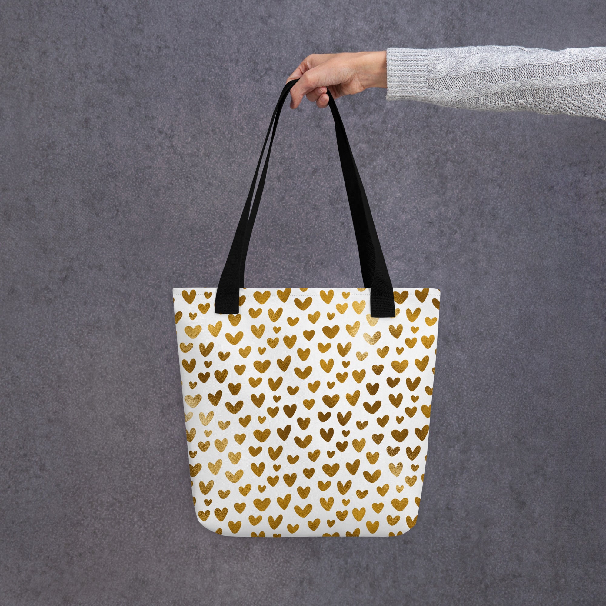 Tote bag- Hearts White