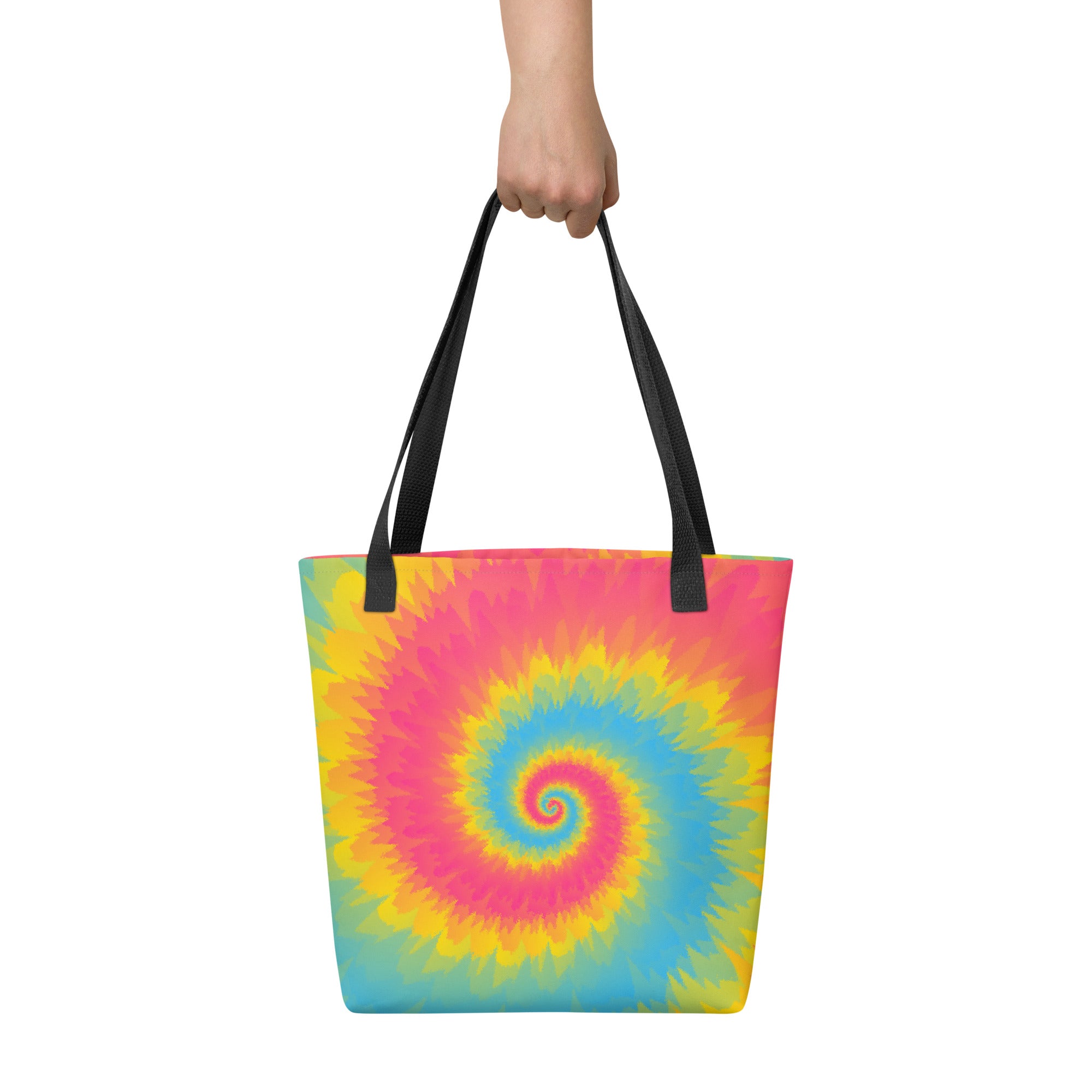 Tote bag-Tie Dye Spiral - Pansexual