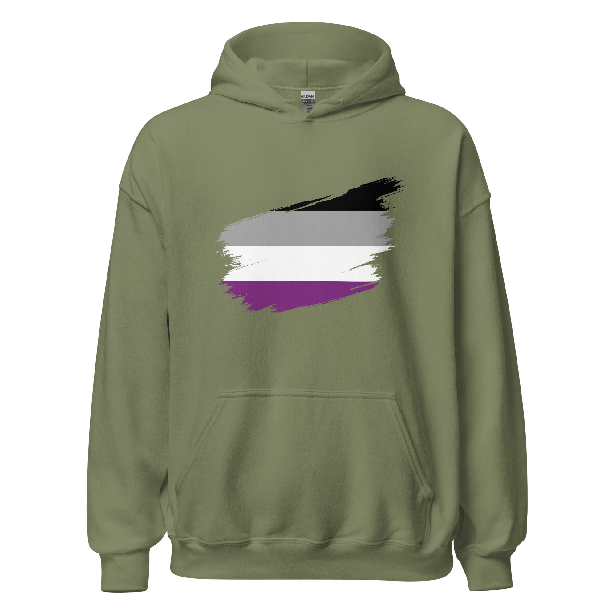 Unisex Hoodie-Asexual Grunge Flag