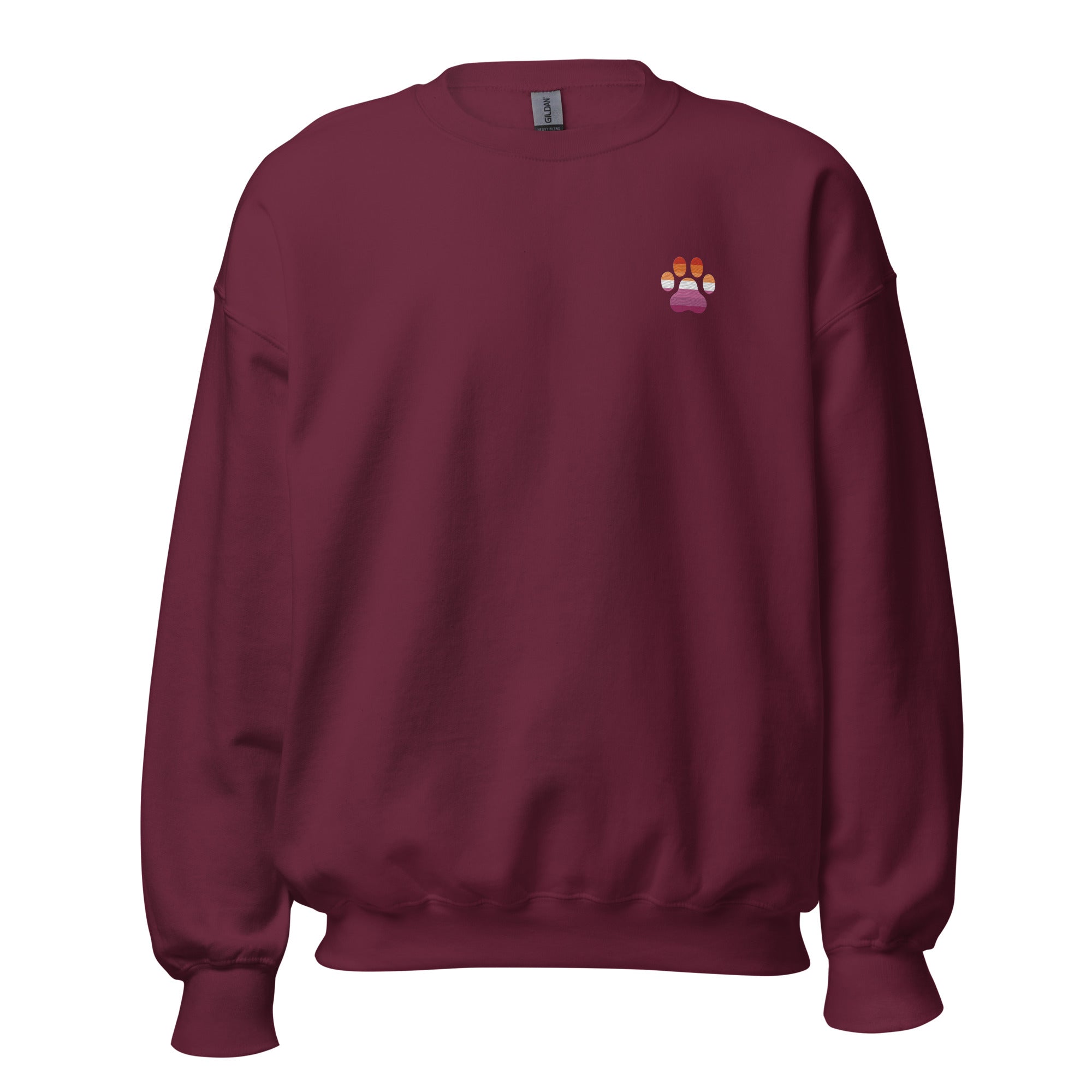 Dog Paw Embroidered Unisex Sweatshirt-Lesbian