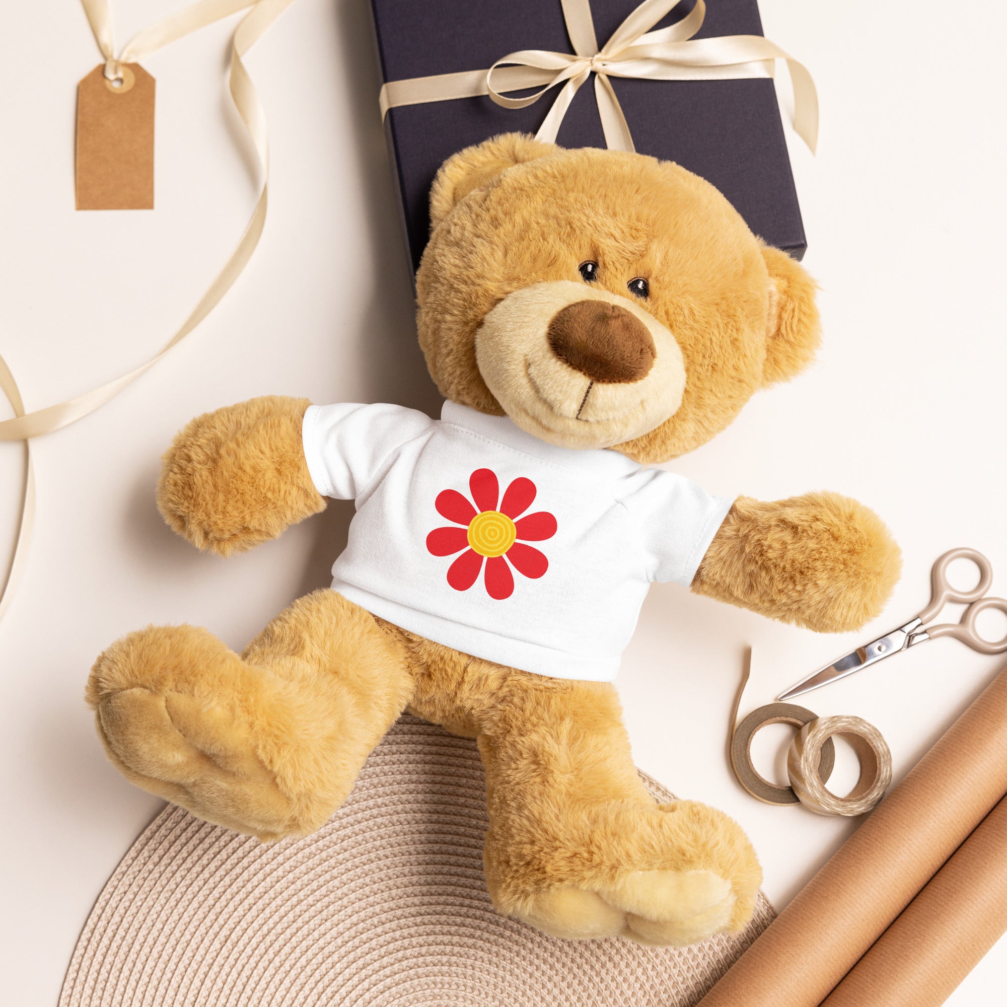 Teddy bear with a t-shirt-Daisy Flower III