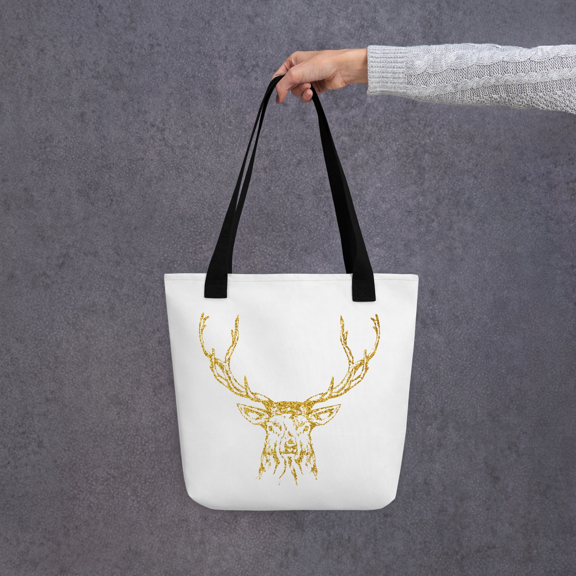 Tote bag- Antlers White