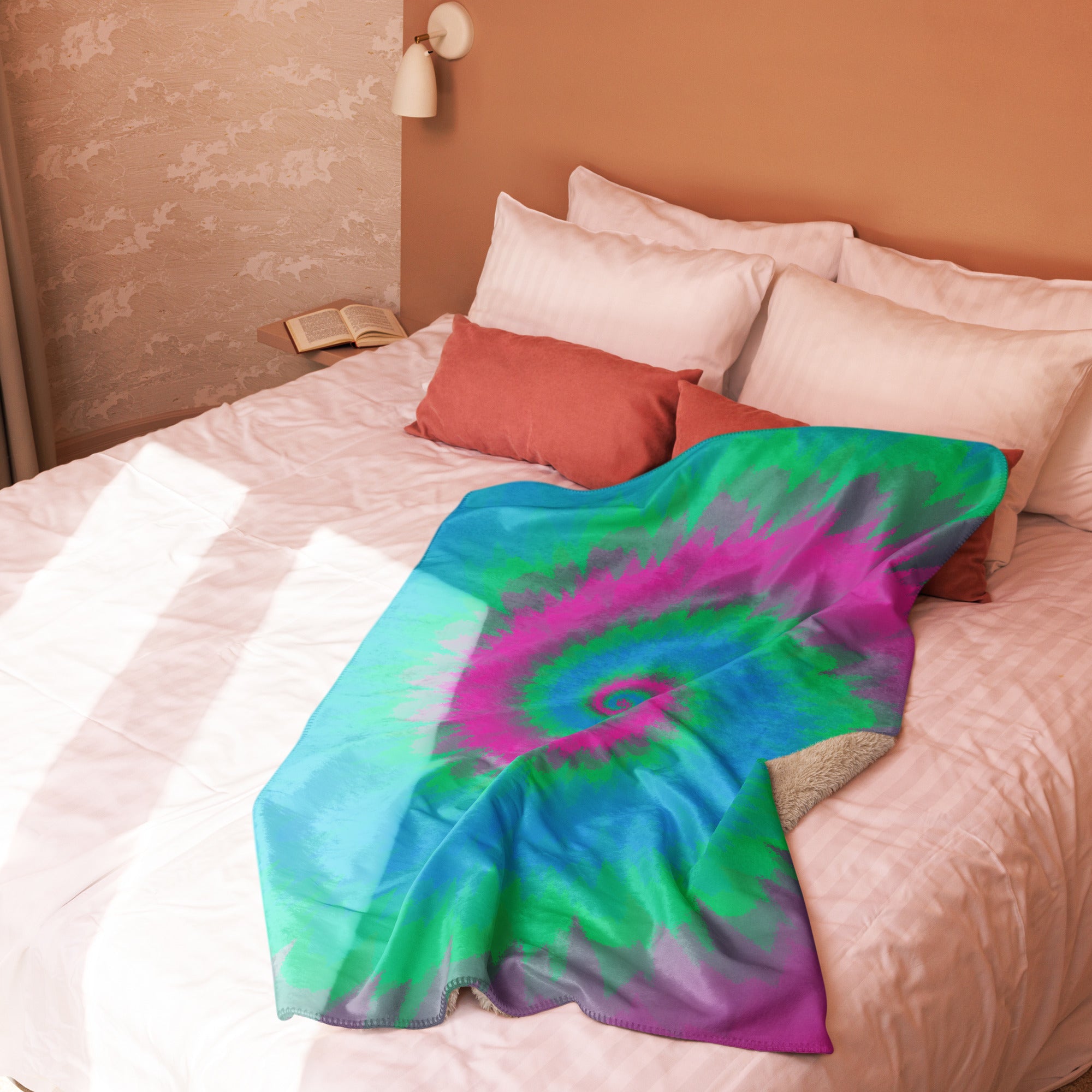 Sherpa blanket- Tie Dye Spiral-Polysexual