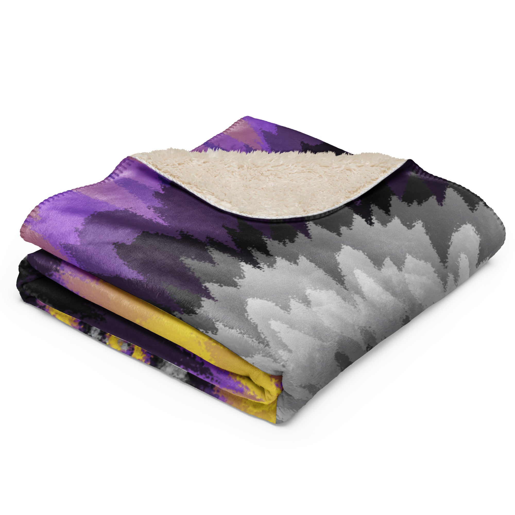 Sherpa blanket- Tie Dye Spiral-Nonbinary