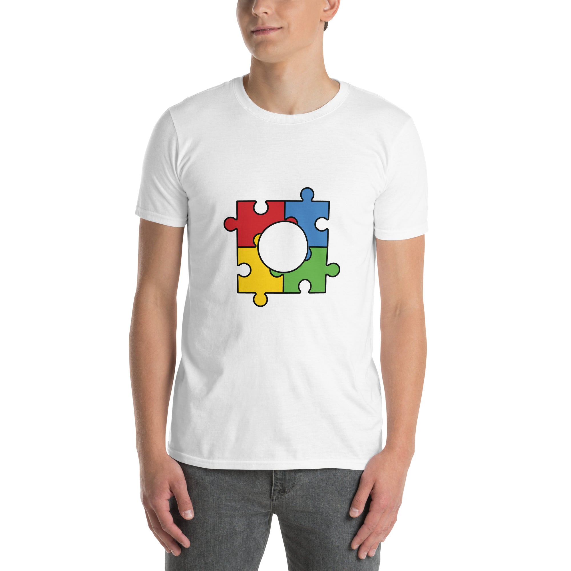 Short-Sleeve Unisex T-Shirt- Autism Puzzle