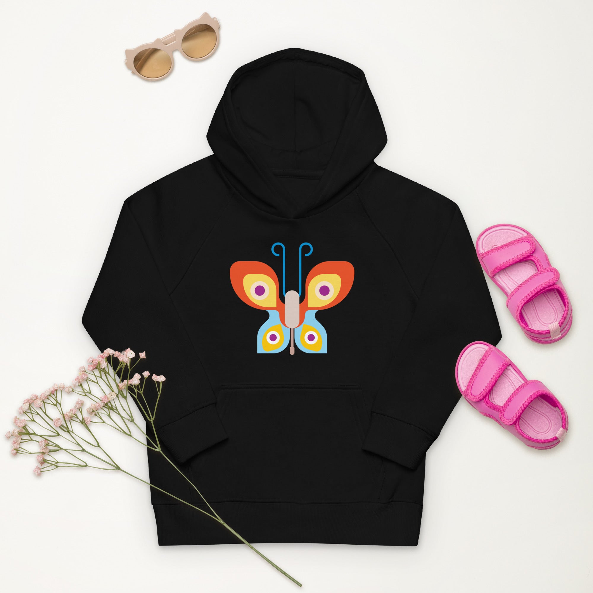 Kids eco hoodie-Butterfly