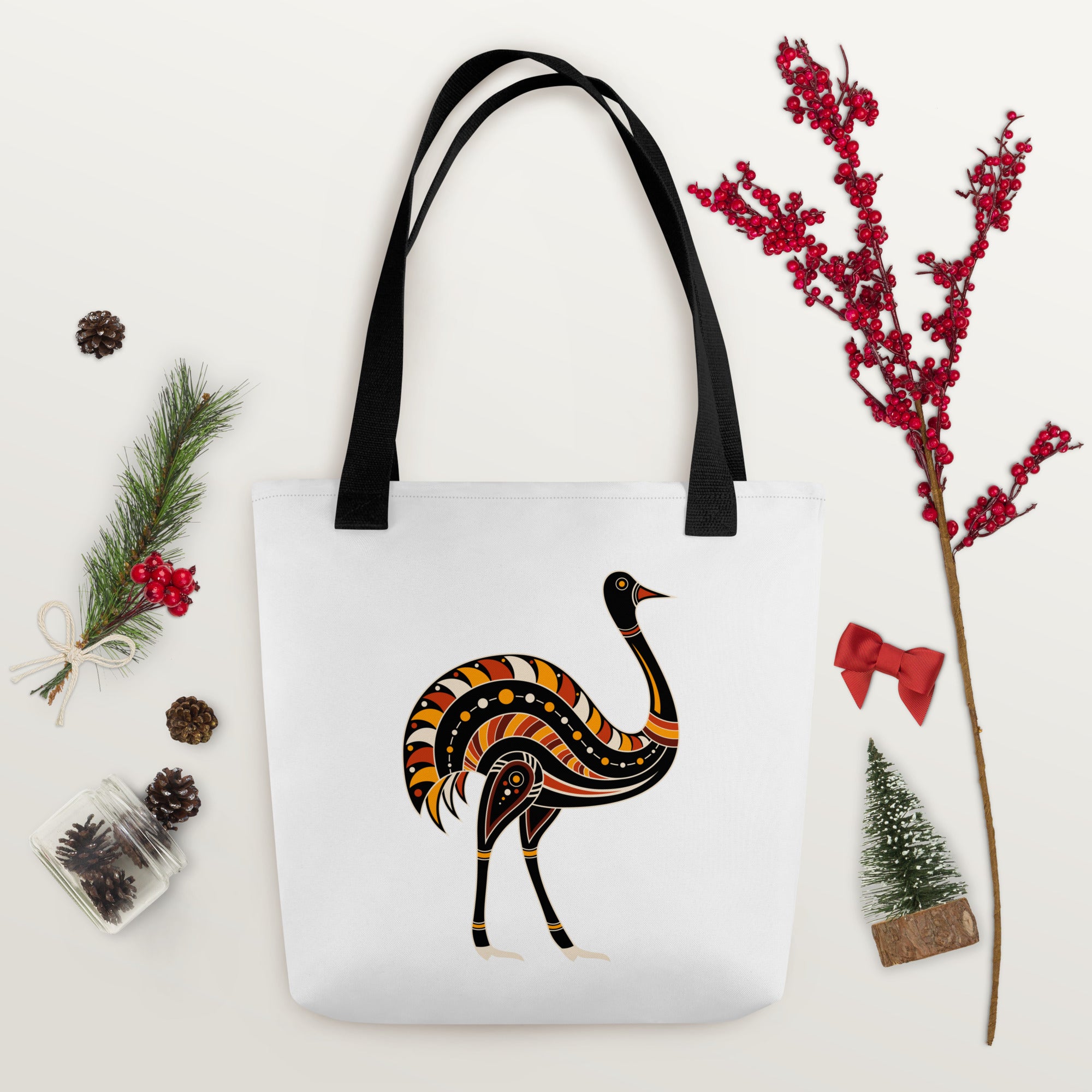 Tote bag- Australian Tribal Figure Ostrich