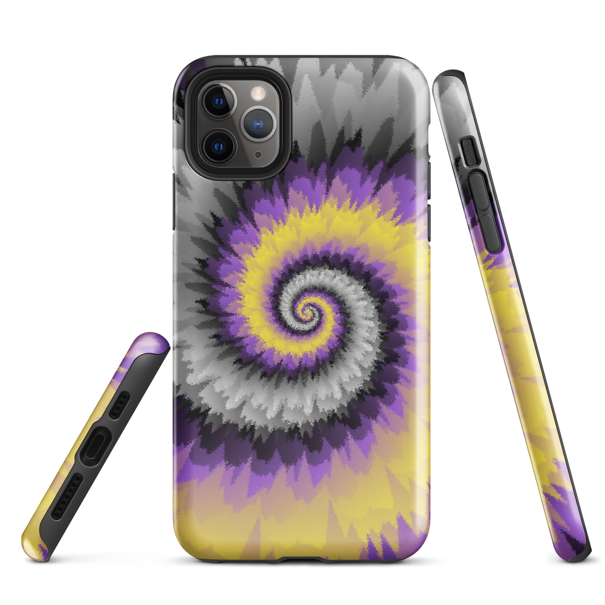 Tough Case for iPhone®-Tie Dye Spiral - Nonbinary