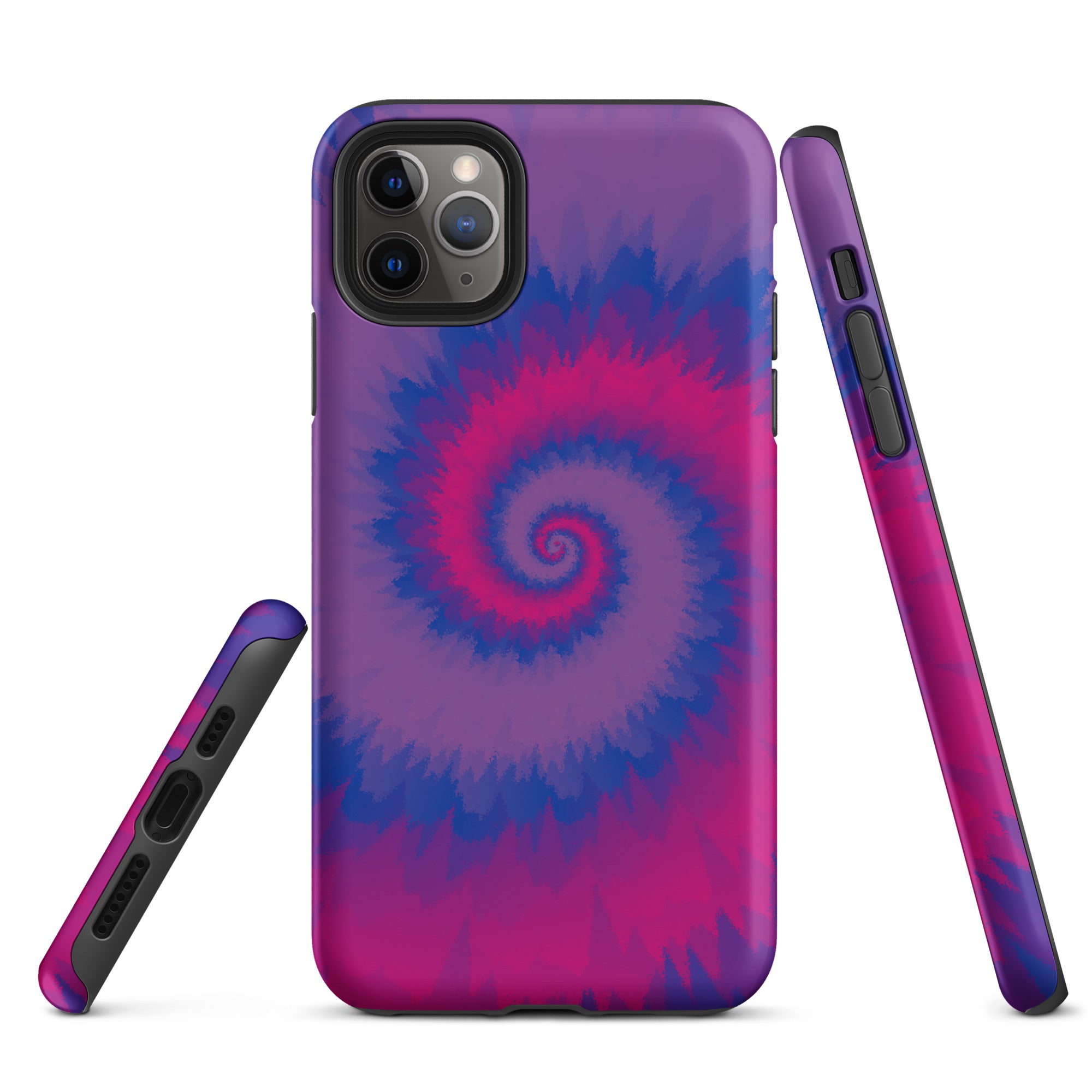 Tough Case for iPhone®-Tie Dye Spiral - Bisexual