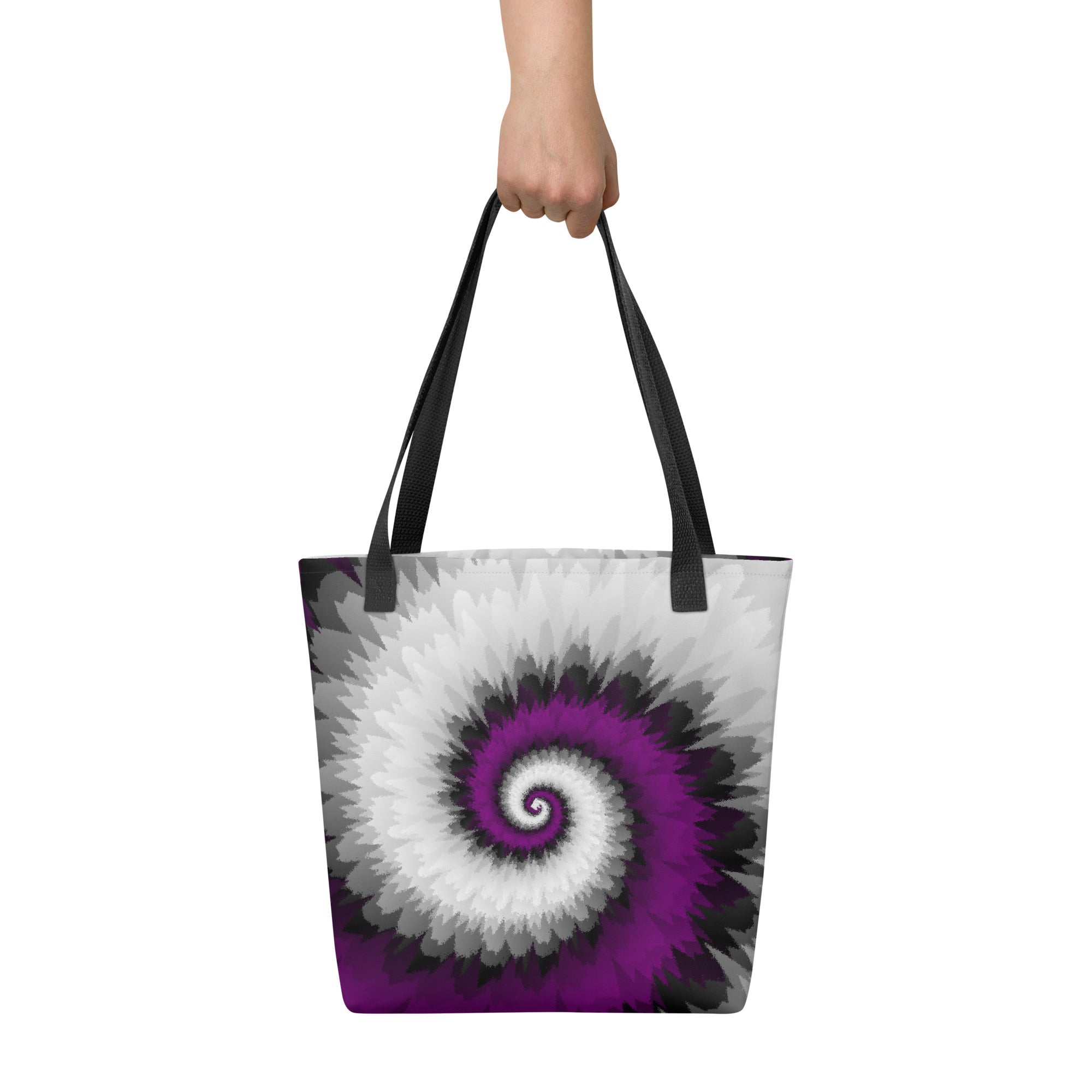 Tote bag-Tie Dye Spiral - Asexual
