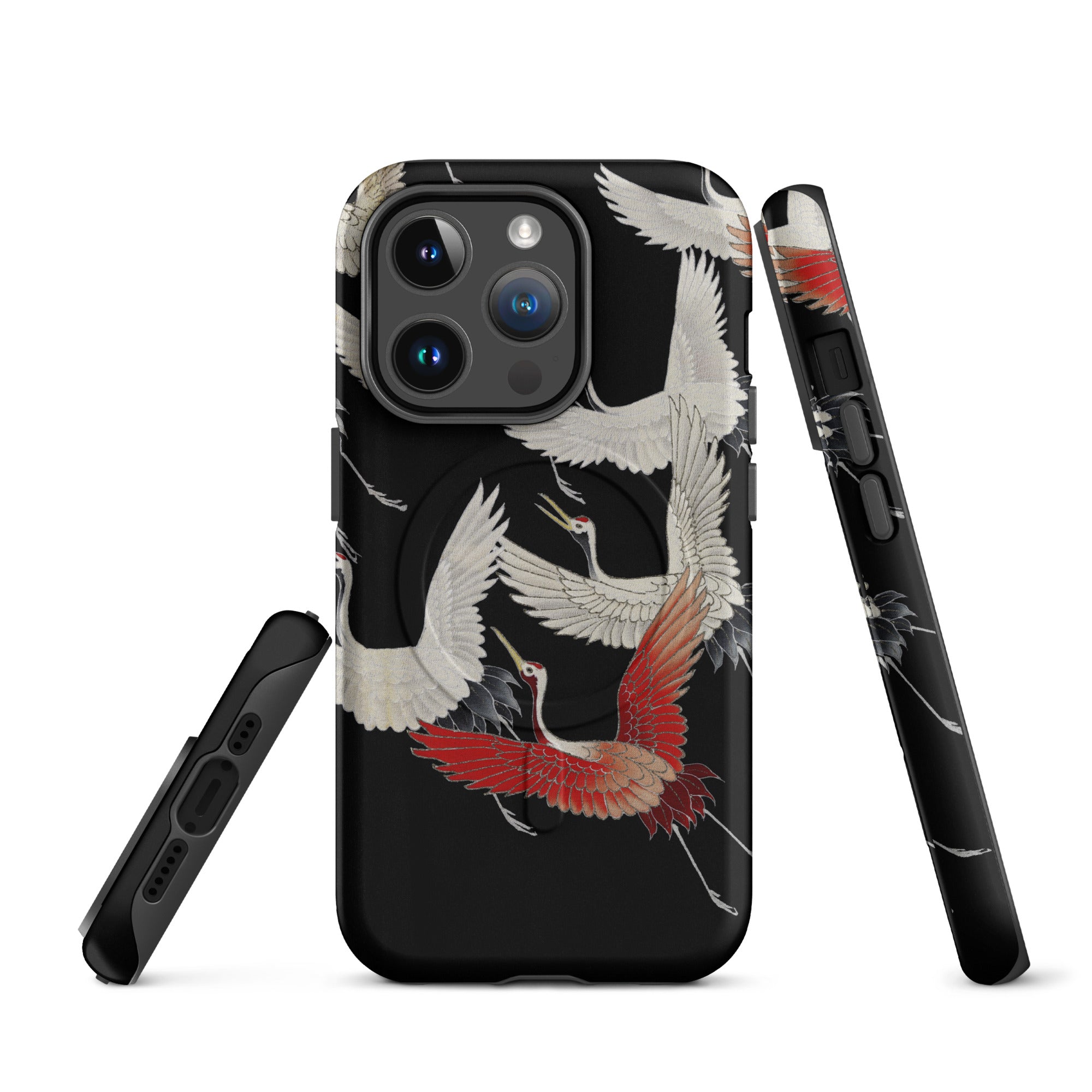 MagSafe® Tough case for iPhone®-Furisode with a Myriad of Flying Cranes