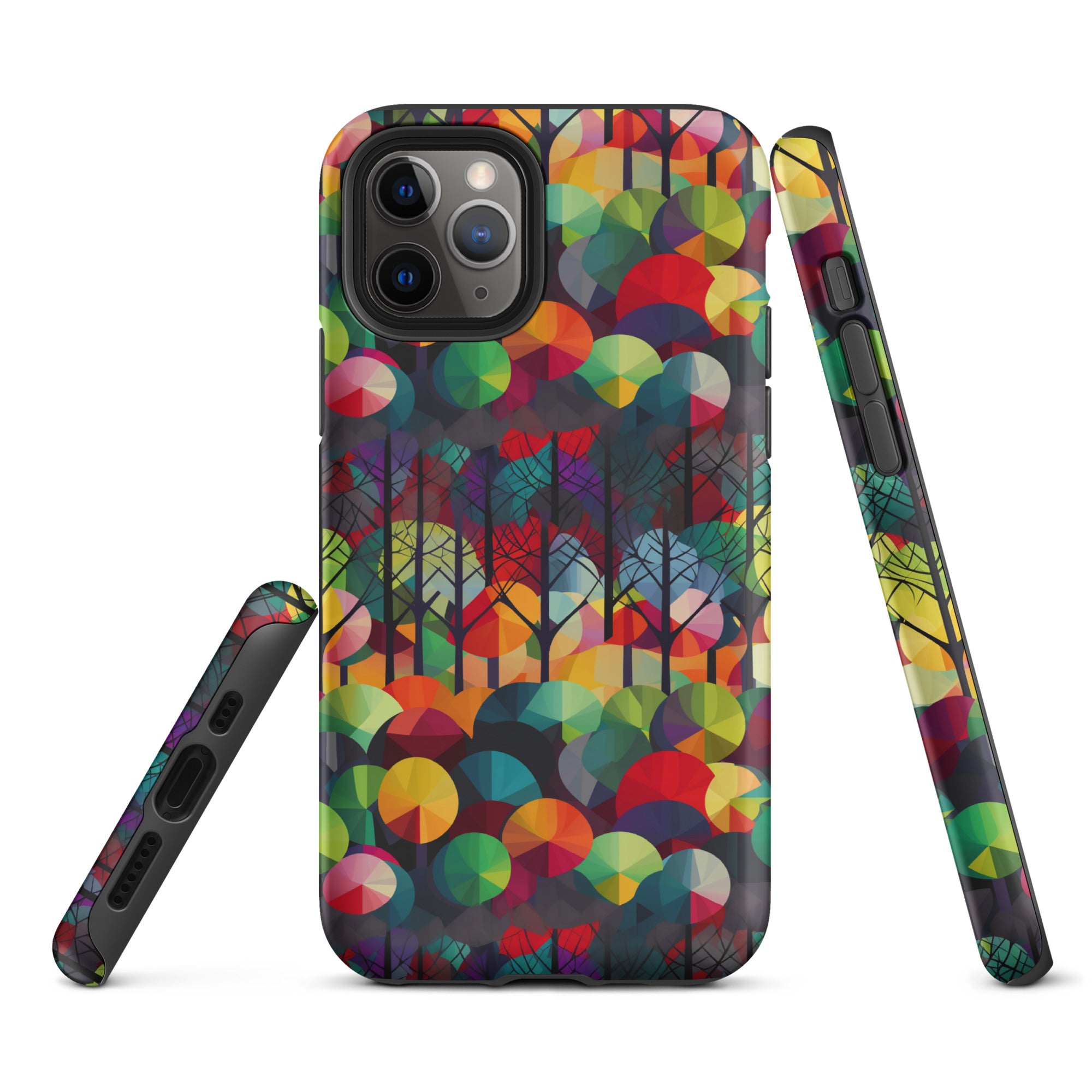 Tough Case for iPhone®- Rainbow Forest Pattern III