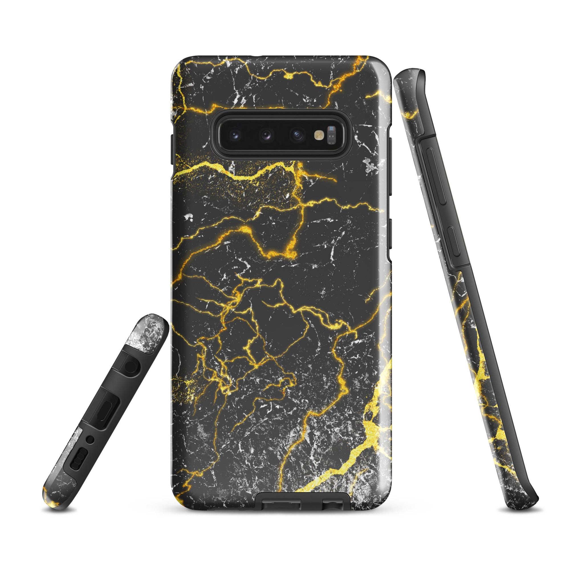 Tough case for Samsung®- Marble Black and Gold