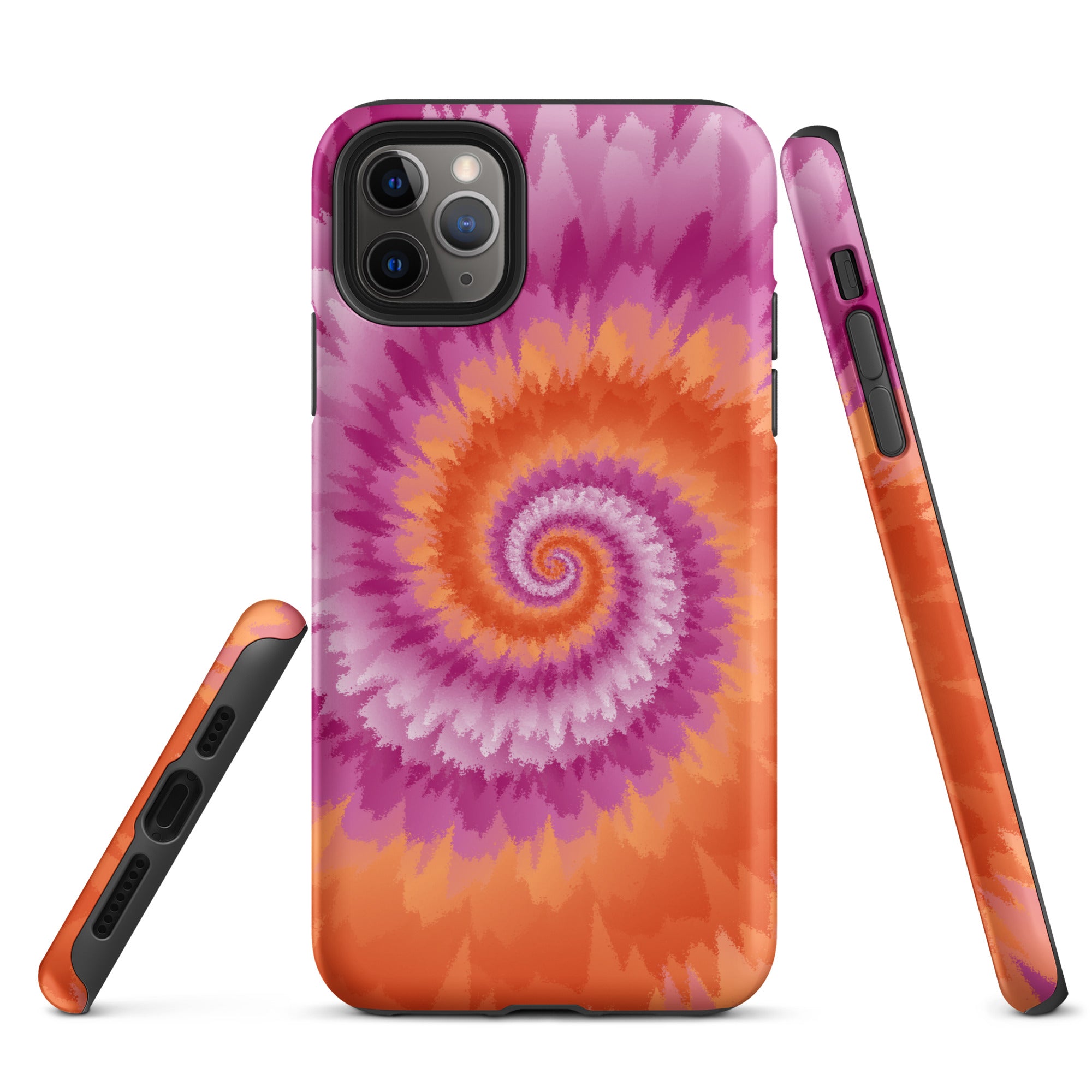 Tough Case for iPhone®-Tie Dye Spiral - Lesbian
