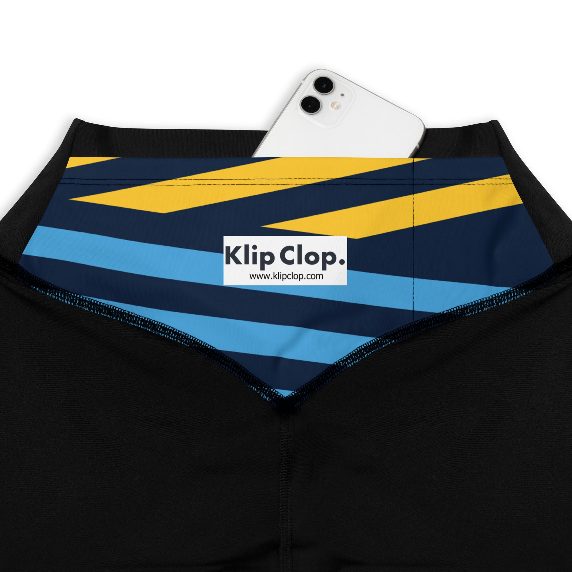 Sports Leggings- Blue and Yellow Stripes