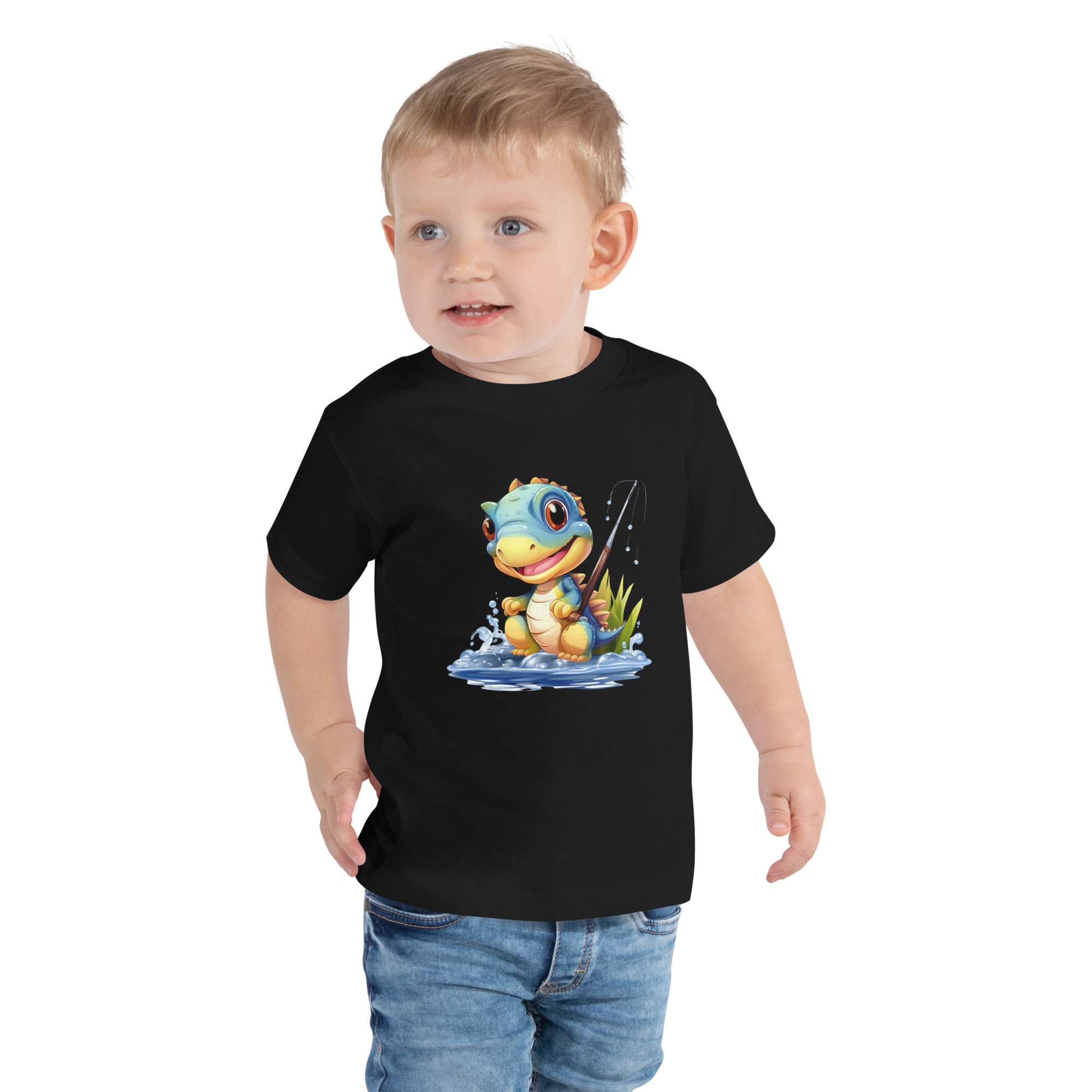 Toddler Short Sleeve Tee- Cute Dinosaur