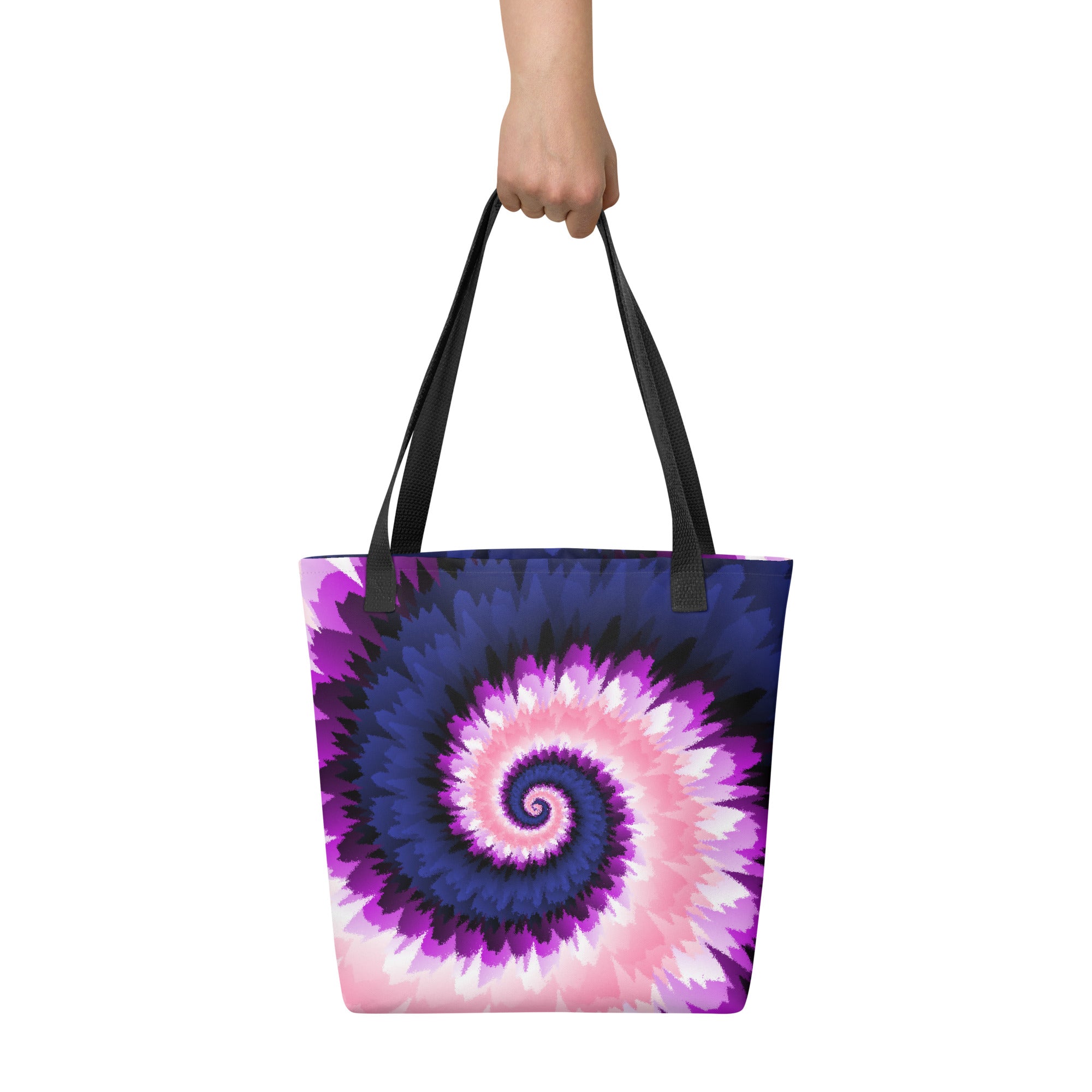 Tote bag-Tie Dye Spiral - Genderfluid